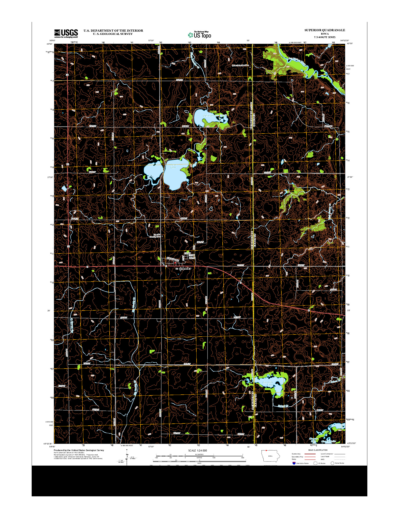 USGS US TOPO 7.5-MINUTE MAP FOR SUPERIOR, IA 2013