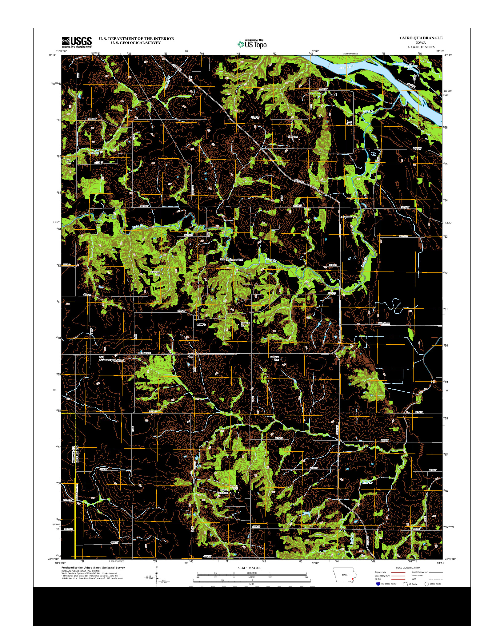 USGS US TOPO 7.5-MINUTE MAP FOR CAIRO, IA 2013