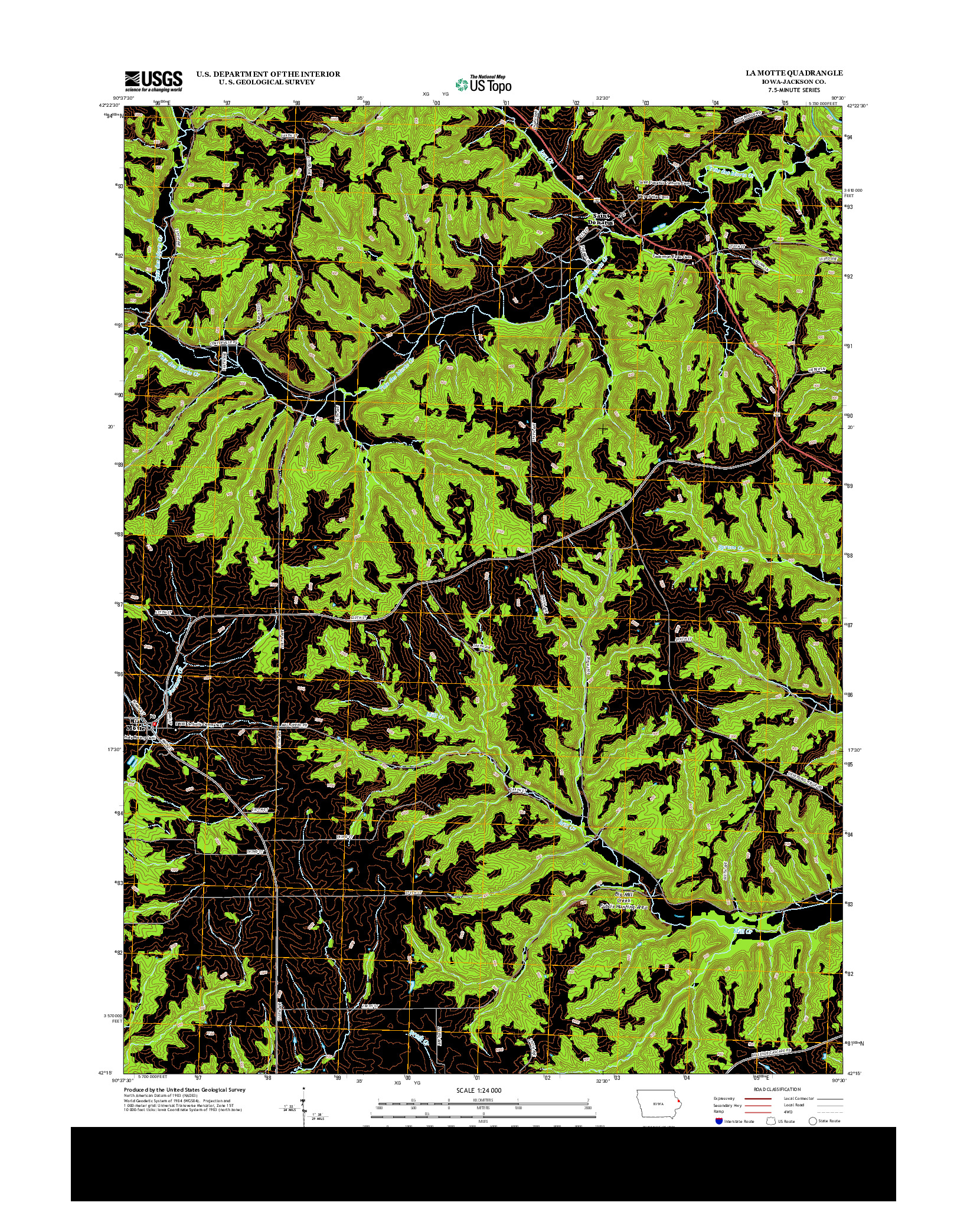 USGS US TOPO 7.5-MINUTE MAP FOR LA MOTTE, IA 2013