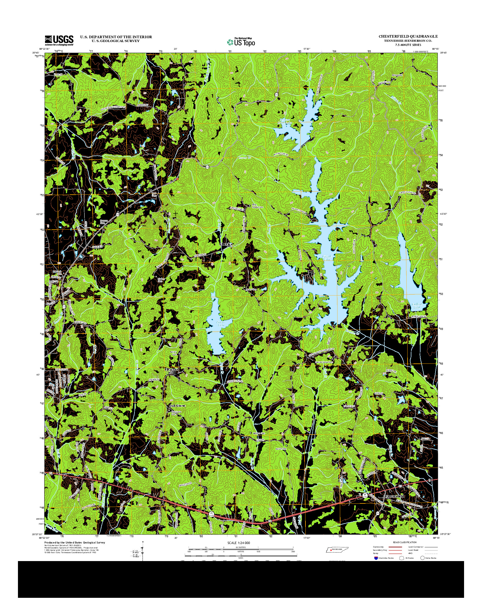 USGS US TOPO 7.5-MINUTE MAP FOR CHESTERFIELD, TN 2013