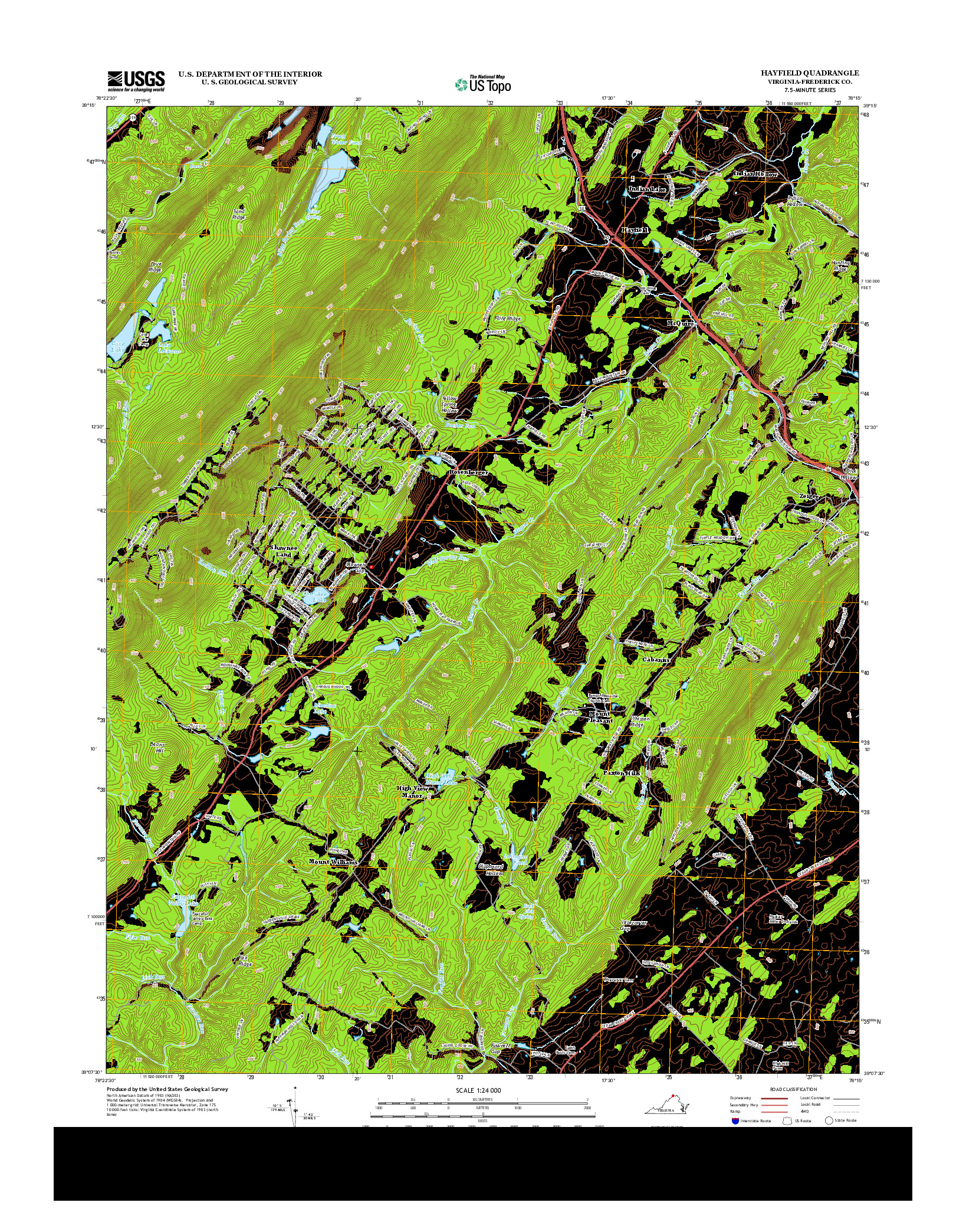 USGS US TOPO 7.5-MINUTE MAP FOR HAYFIELD, VA 2013