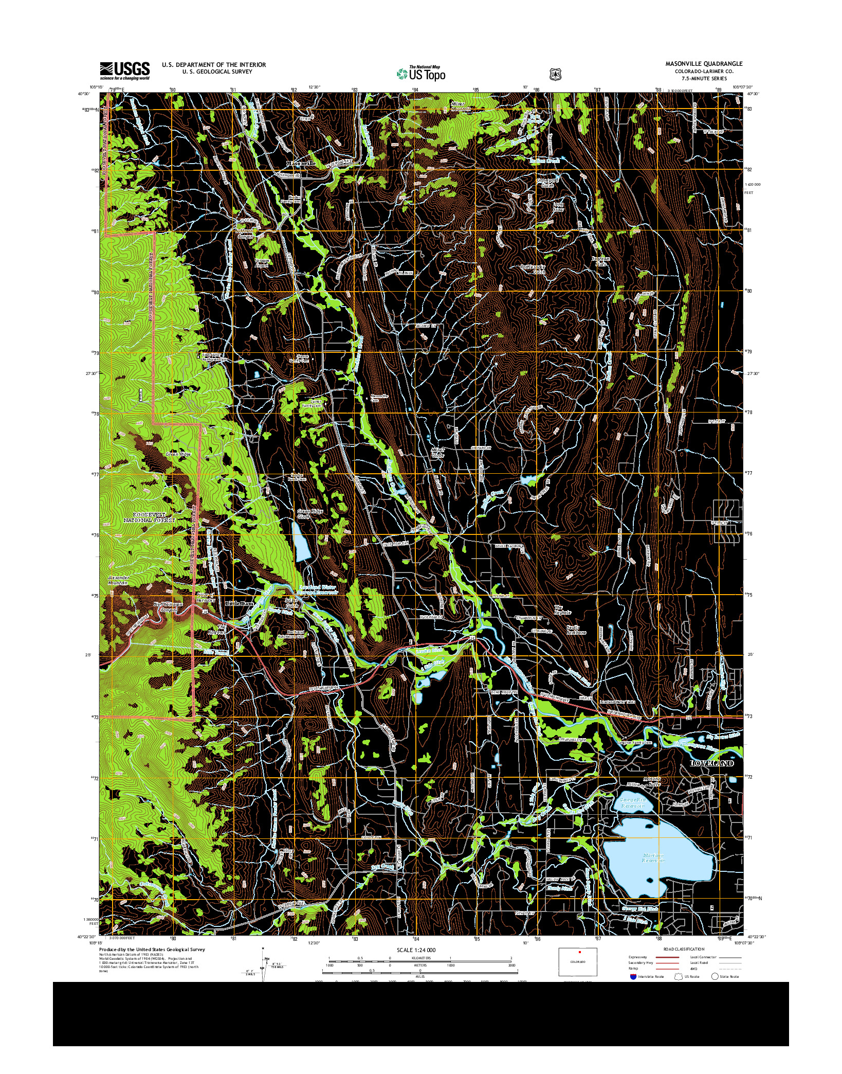 USGS US TOPO 7.5-MINUTE MAP FOR MASONVILLE, CO 2013