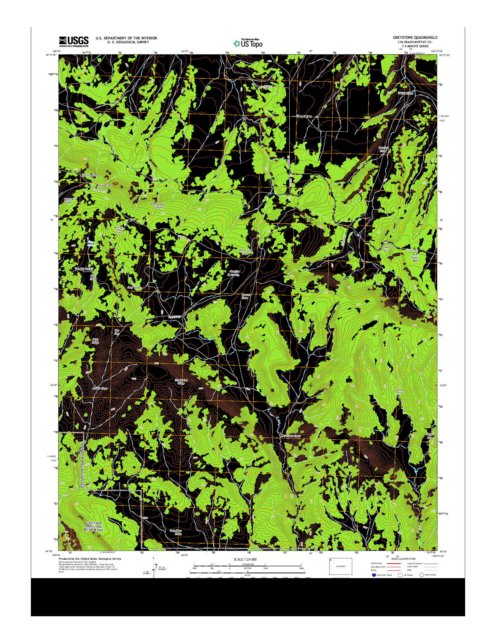 USGS US TOPO 7.5-MINUTE MAP FOR GREYSTONE, CO 2013