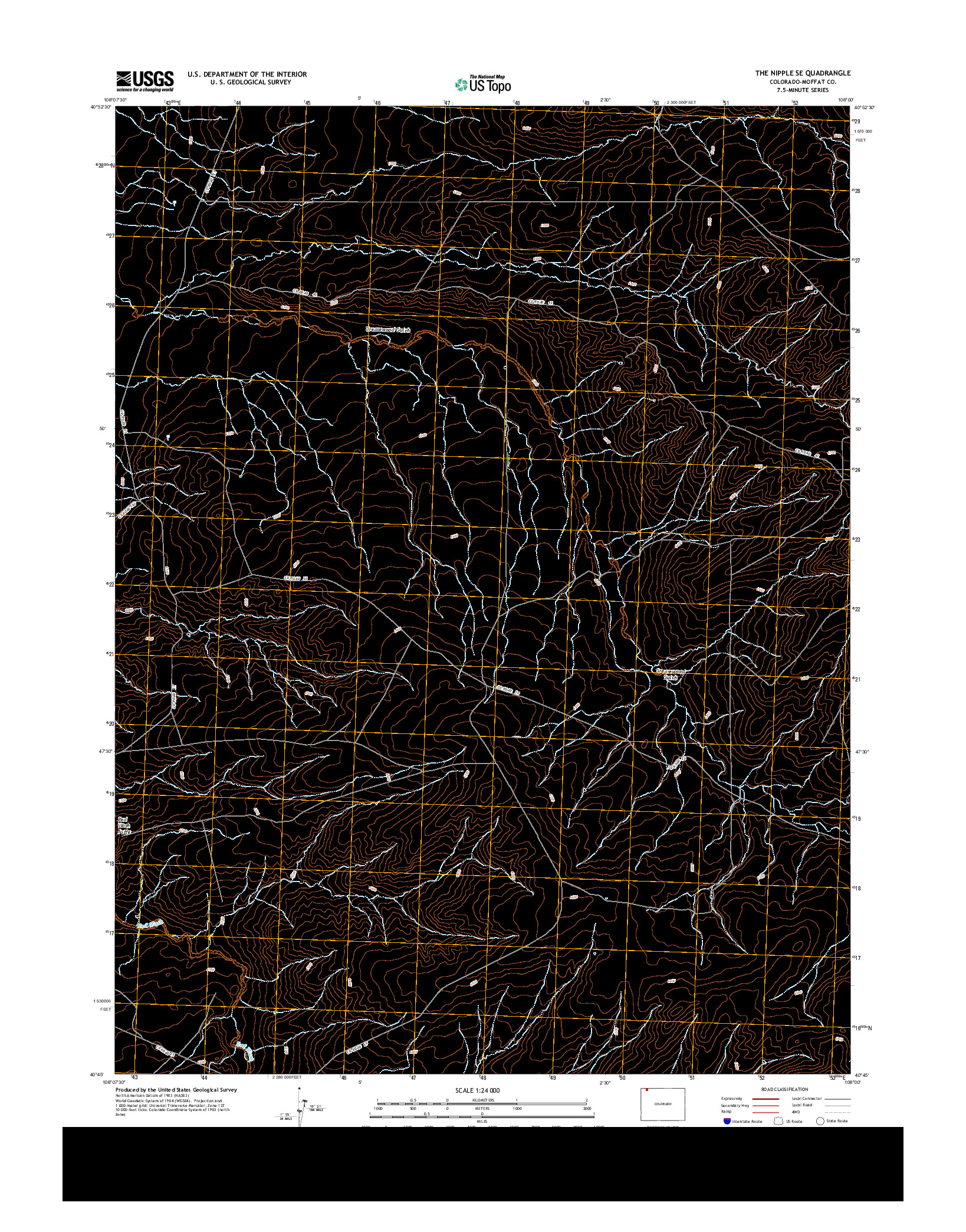 USGS US TOPO 7.5-MINUTE MAP FOR THE NIPPLE SE, CO 2013