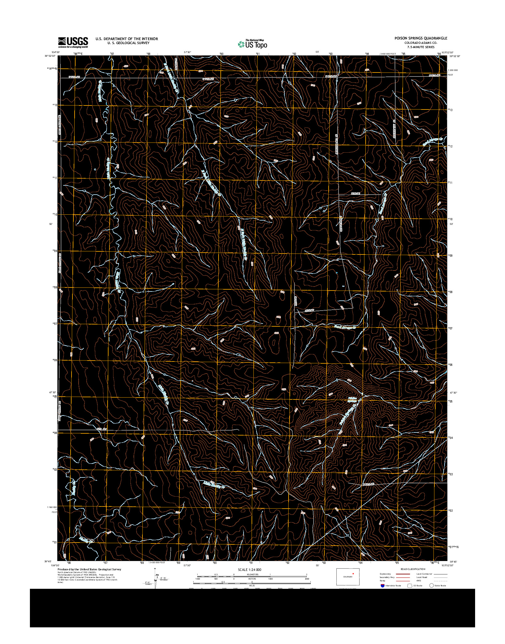 USGS US TOPO 7.5-MINUTE MAP FOR POISON SPRINGS, CO 2013