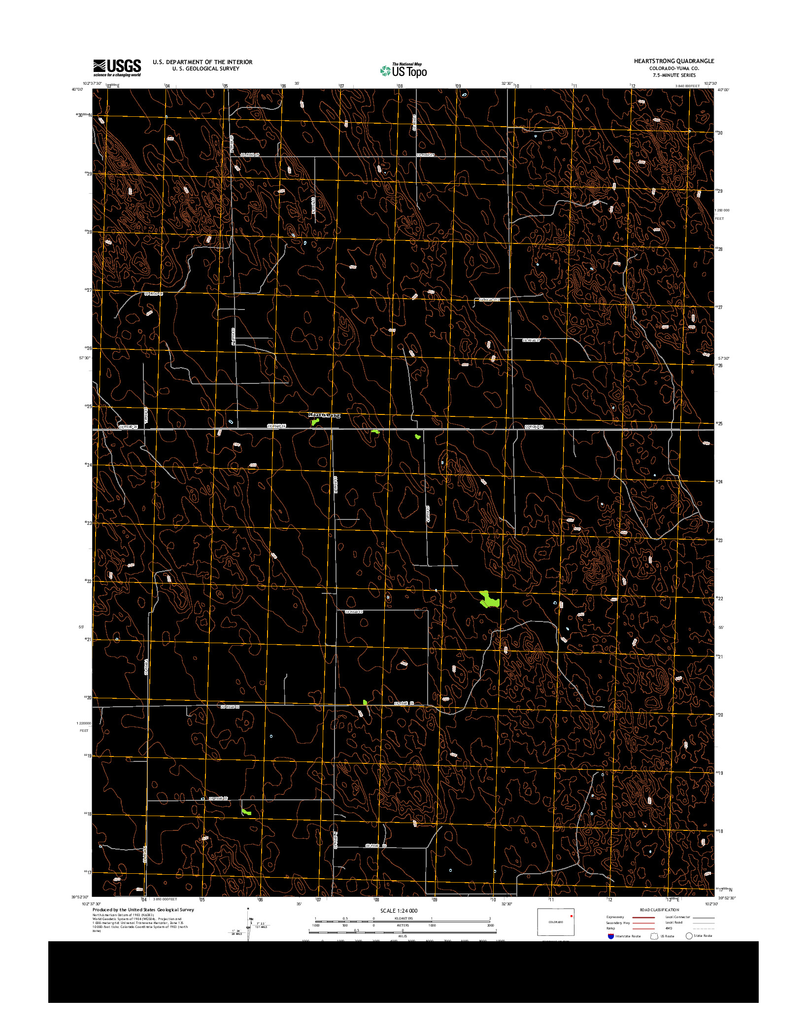 USGS US TOPO 7.5-MINUTE MAP FOR HEARTSTRONG, CO 2013