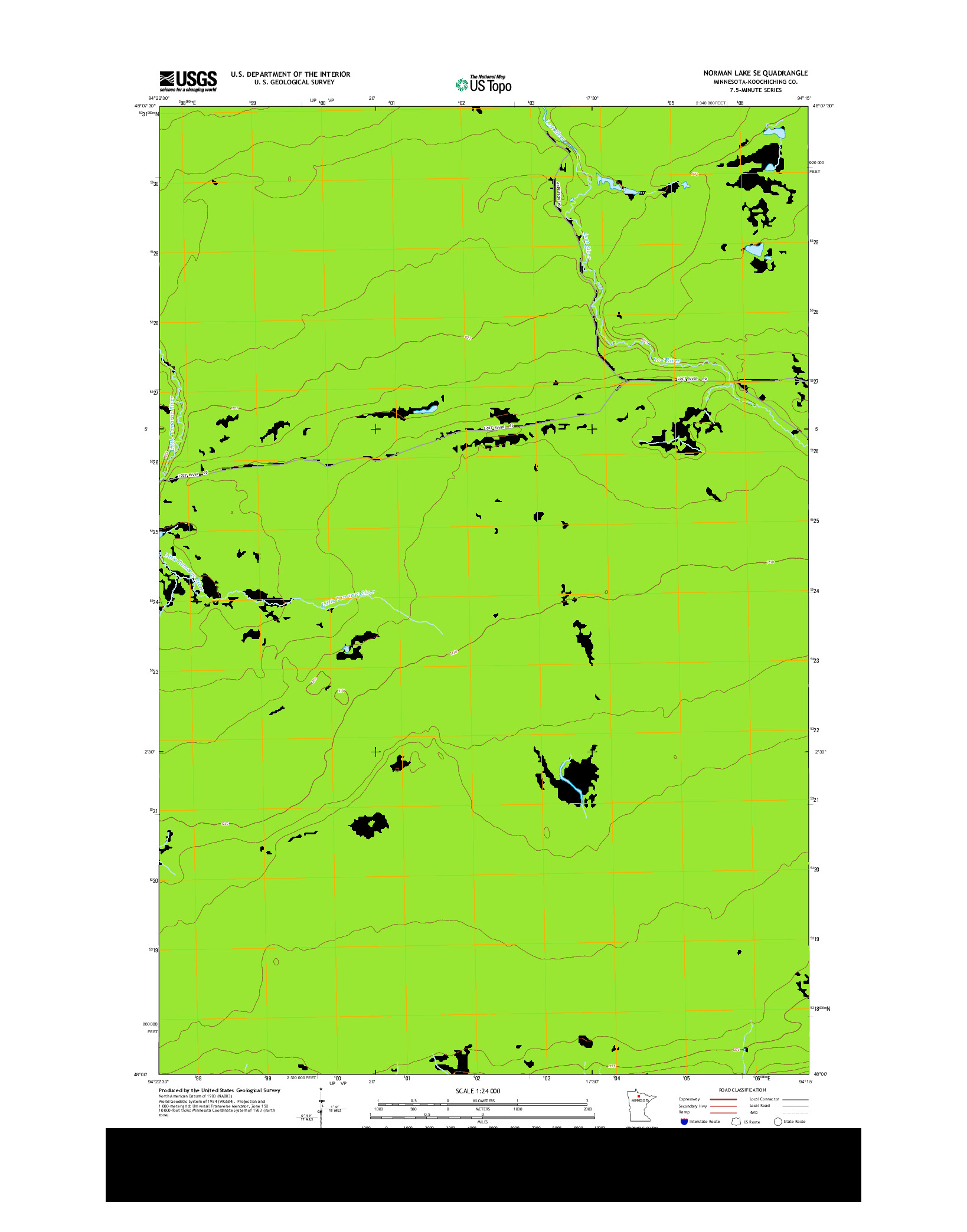 USGS US TOPO 7.5-MINUTE MAP FOR NORMAN LAKE SE, MN 2013