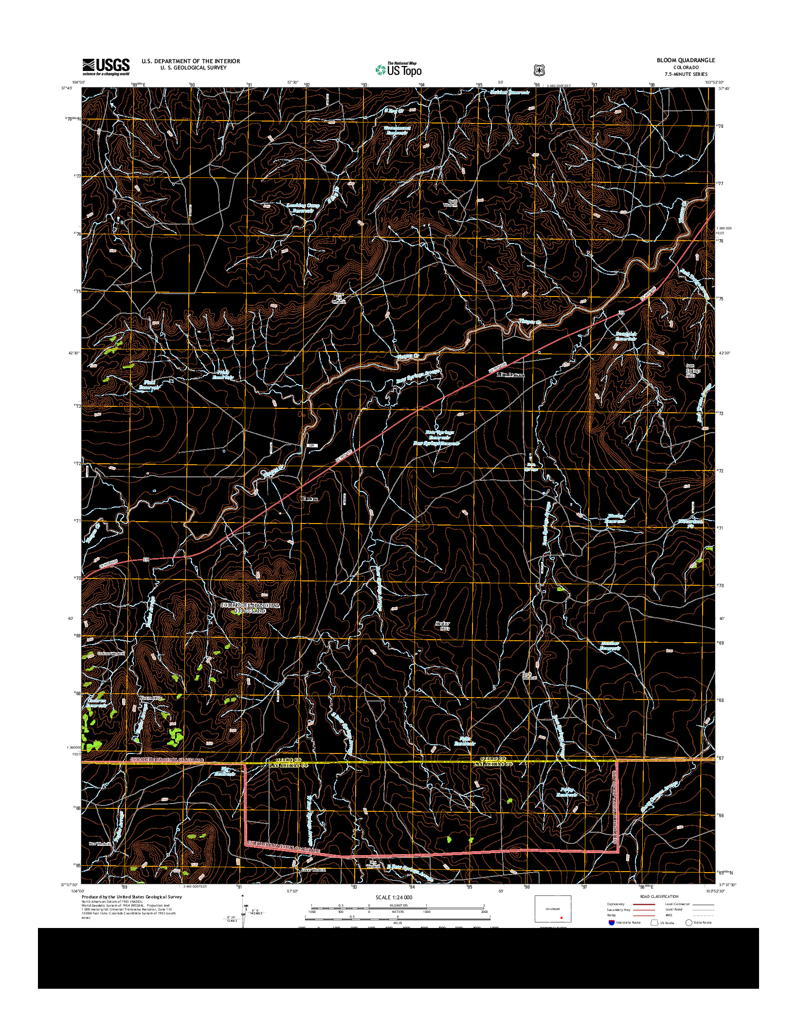 USGS US TOPO 7.5-MINUTE MAP FOR BLOOM, CO 2013