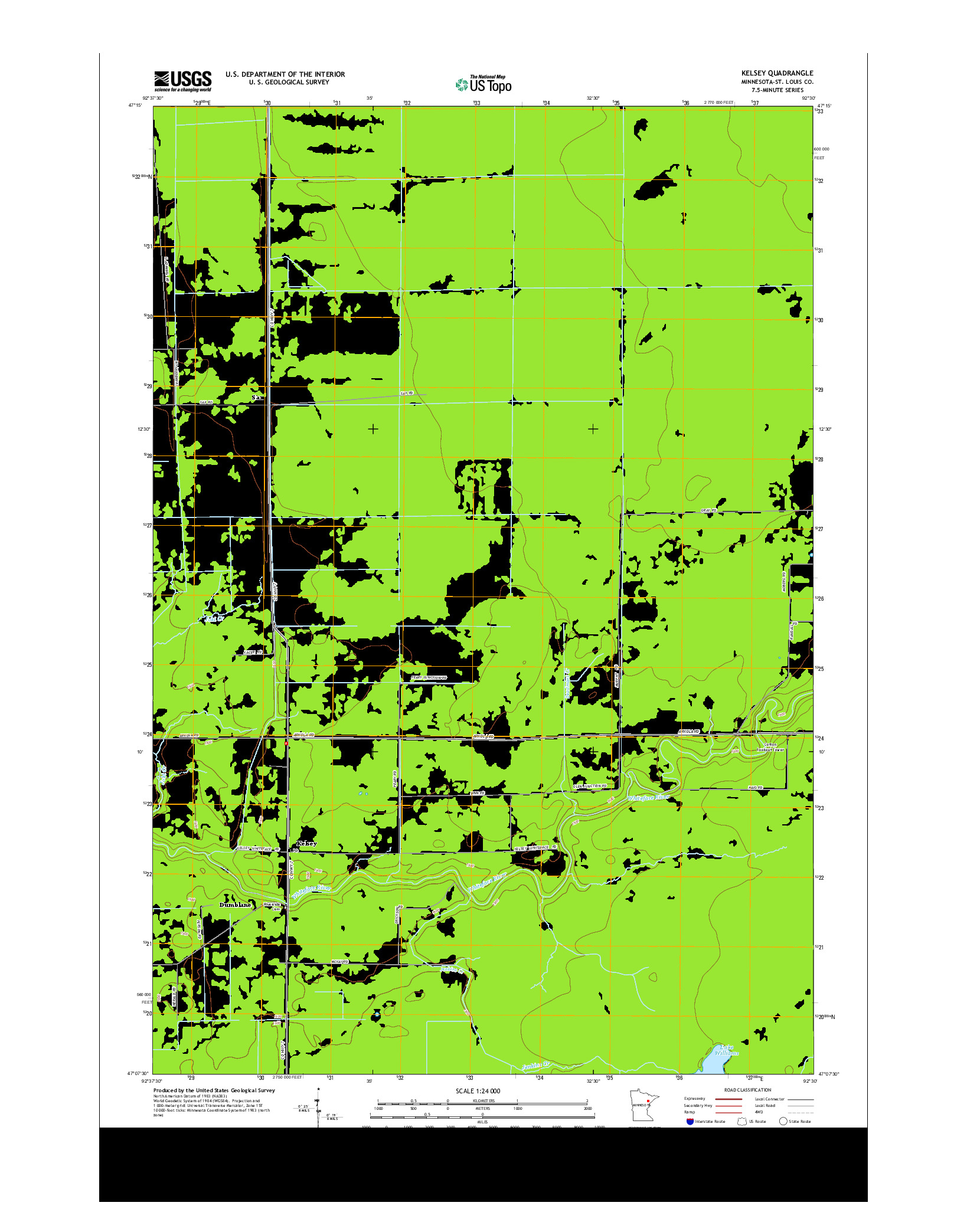 USGS US TOPO 7.5-MINUTE MAP FOR KELSEY, MN 2013