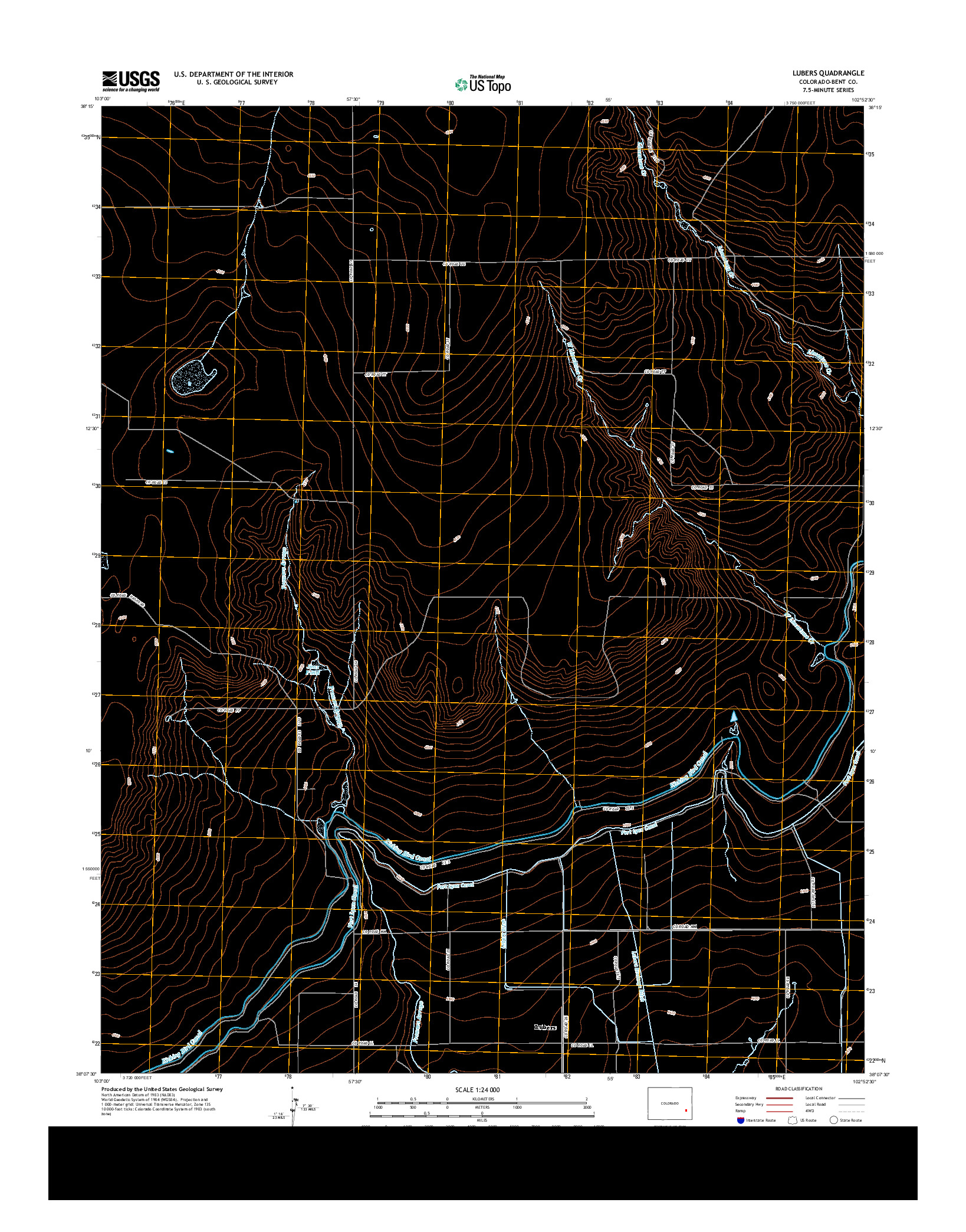 USGS US TOPO 7.5-MINUTE MAP FOR LUBERS, CO 2013