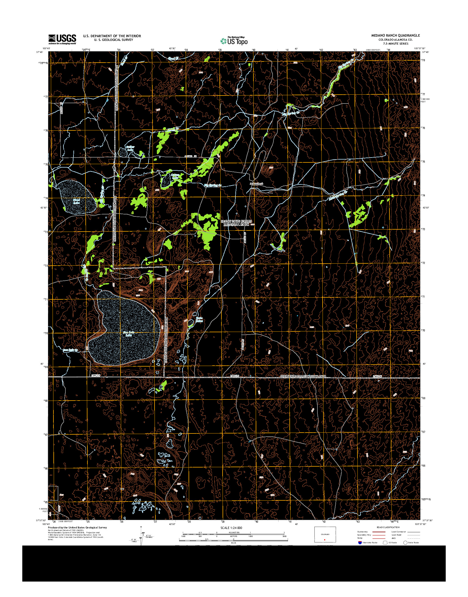 USGS US TOPO 7.5-MINUTE MAP FOR MEDANO RANCH, CO 2013