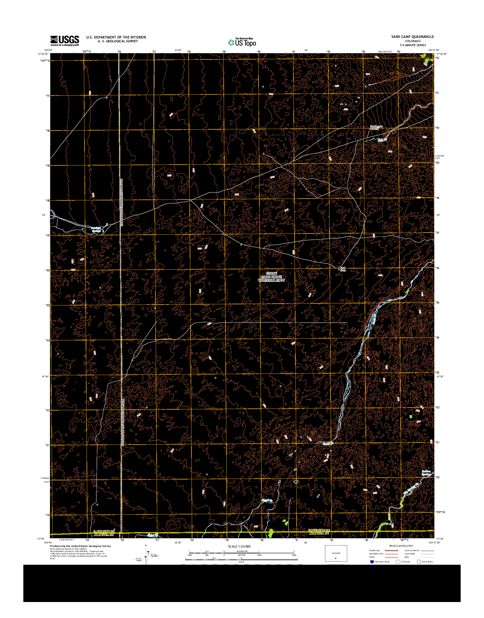 USGS US TOPO 7.5-MINUTE MAP FOR SAND CAMP, CO 2013