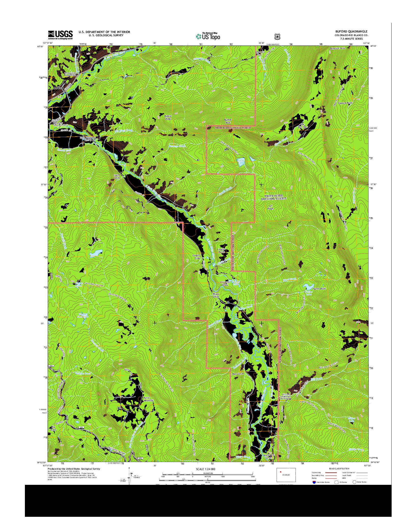 USGS US TOPO 7.5-MINUTE MAP FOR BUFORD, CO 2013