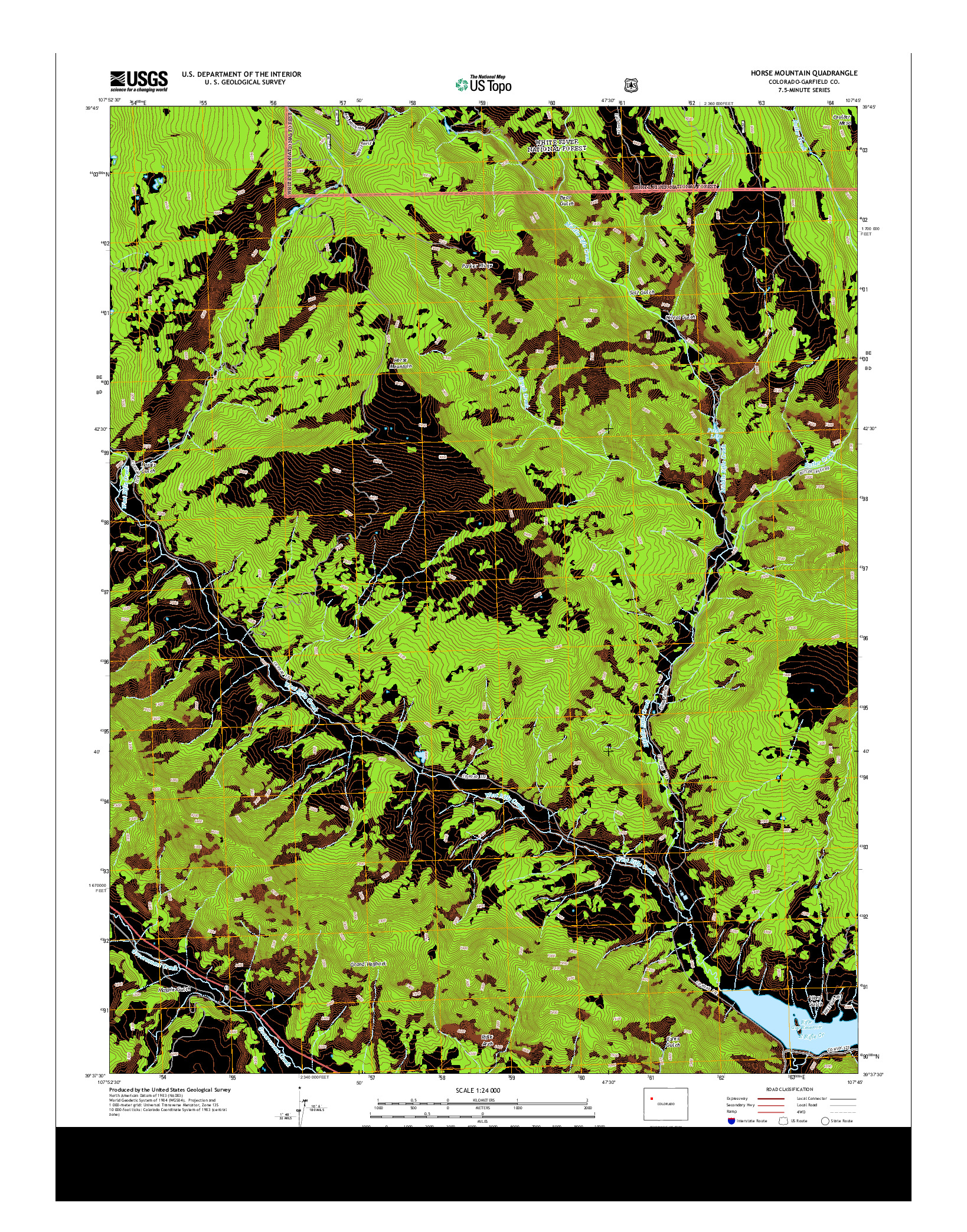 USGS US TOPO 7.5-MINUTE MAP FOR HORSE MOUNTAIN, CO 2013