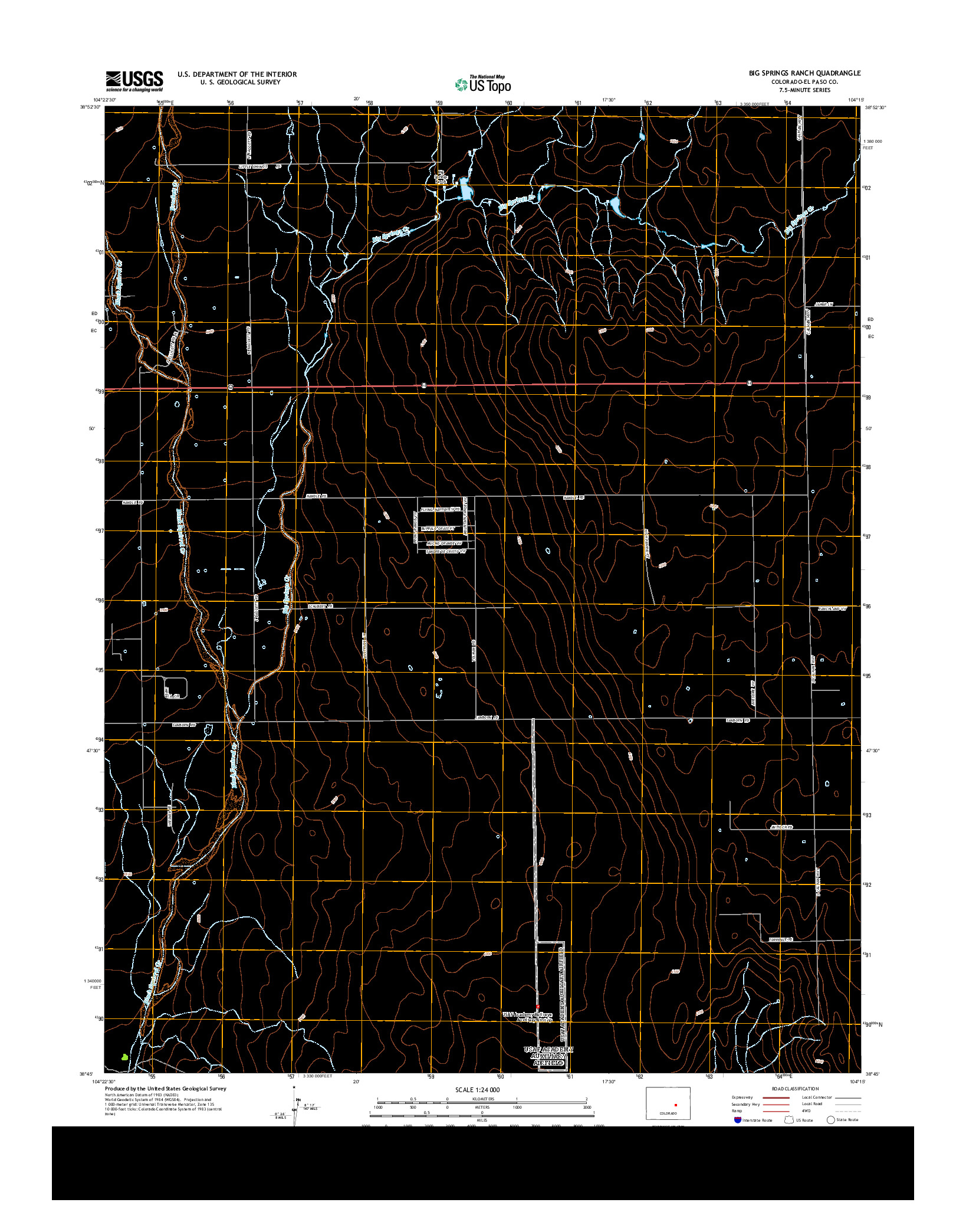 USGS US TOPO 7.5-MINUTE MAP FOR BIG SPRINGS RANCH, CO 2013