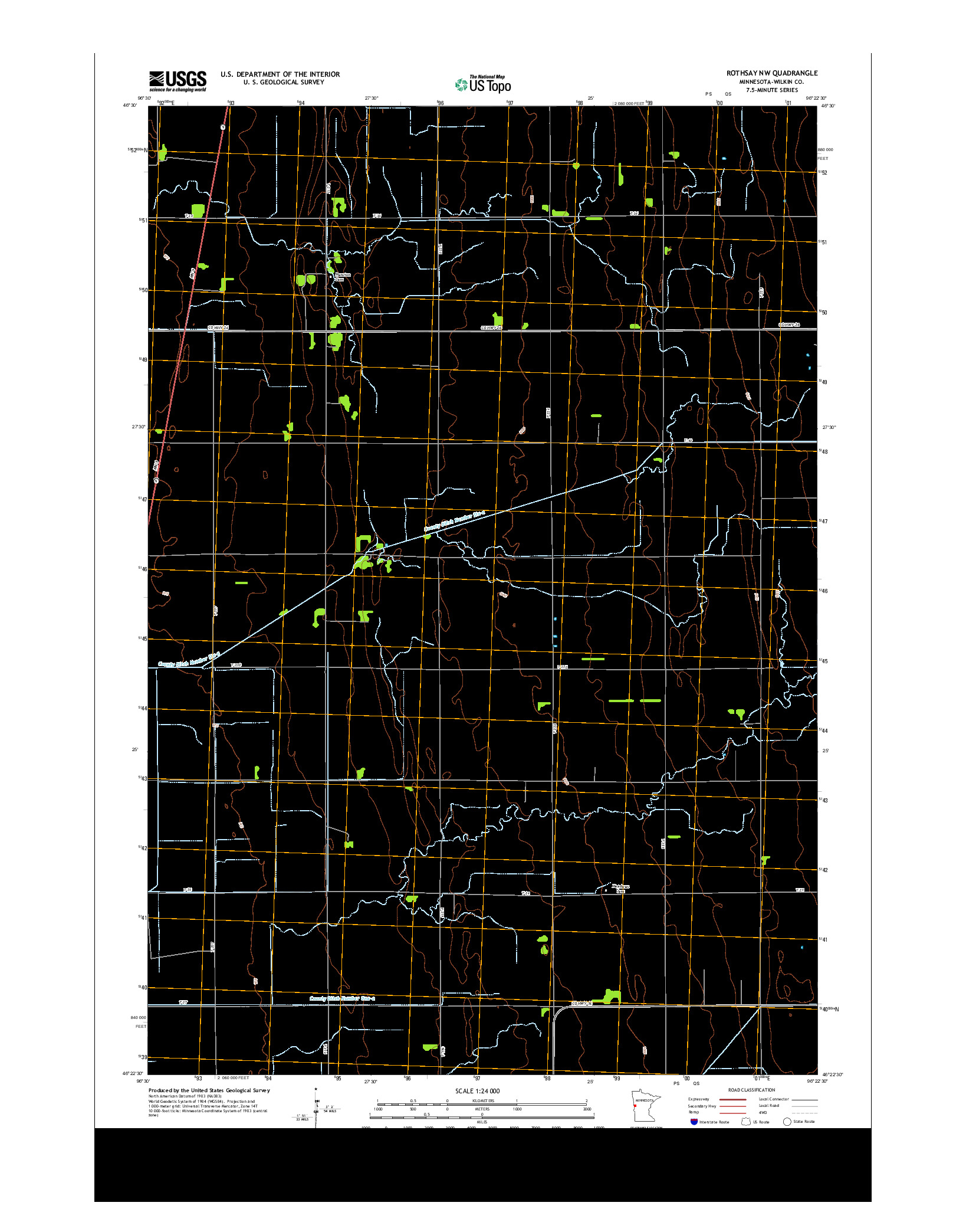 USGS US TOPO 7.5-MINUTE MAP FOR ROTHSAY NW, MN 2013