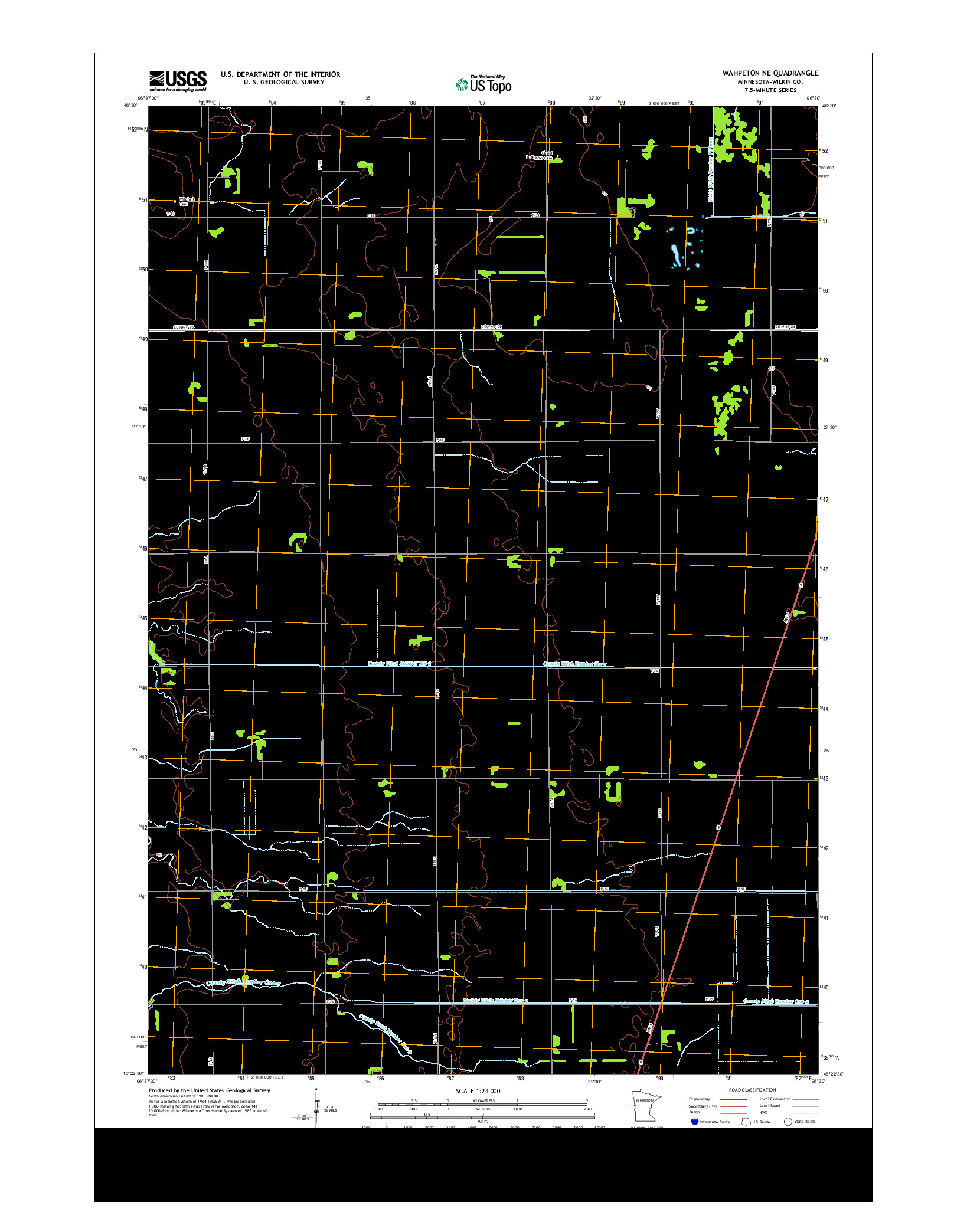 USGS US TOPO 7.5-MINUTE MAP FOR WAHPETON NE, MN 2013