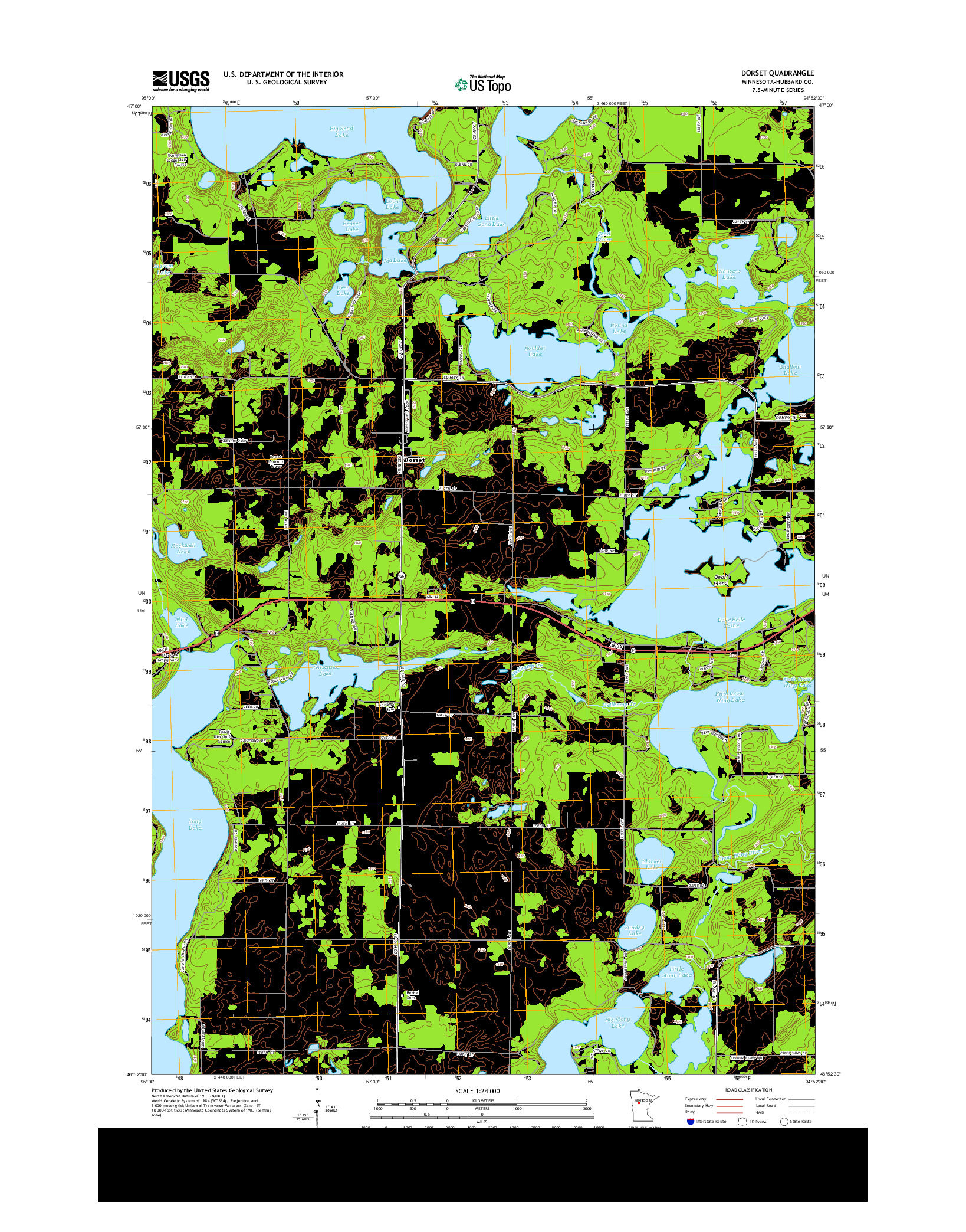 USGS US TOPO 7.5-MINUTE MAP FOR DORSET, MN 2013