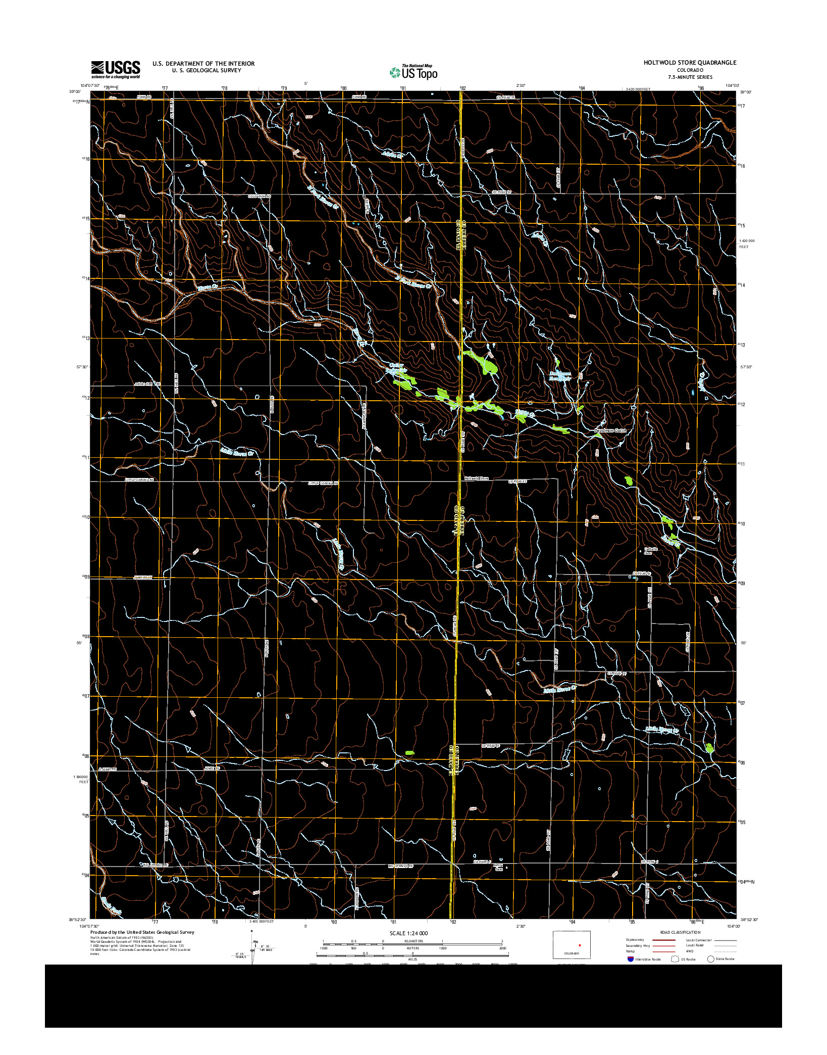 USGS US TOPO 7.5-MINUTE MAP FOR HOLTWOLD STORE, CO 2013