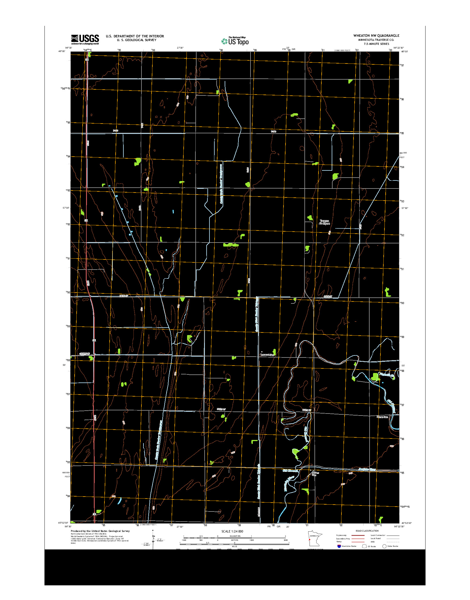 USGS US TOPO 7.5-MINUTE MAP FOR WHEATON NW, MN 2013