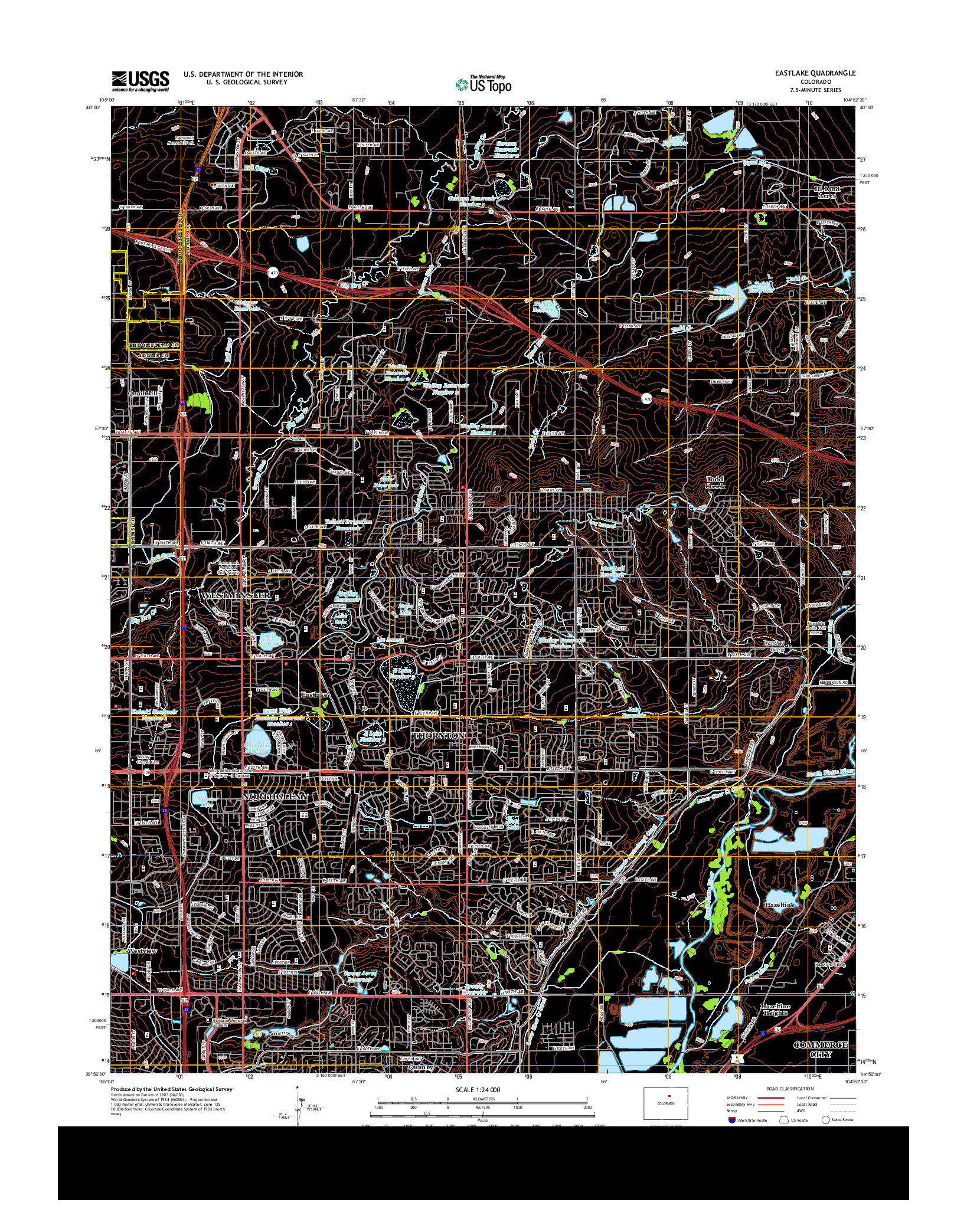 USGS US TOPO 7.5-MINUTE MAP FOR EASTLAKE, CO 2013