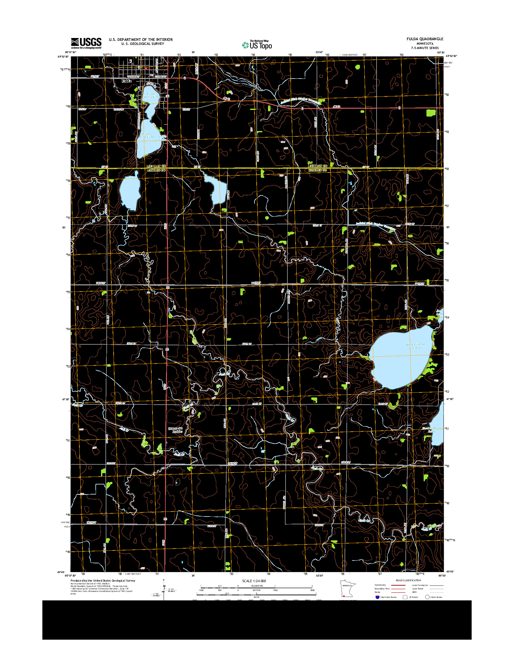 USGS US TOPO 7.5-MINUTE MAP FOR FULDA, MN 2013