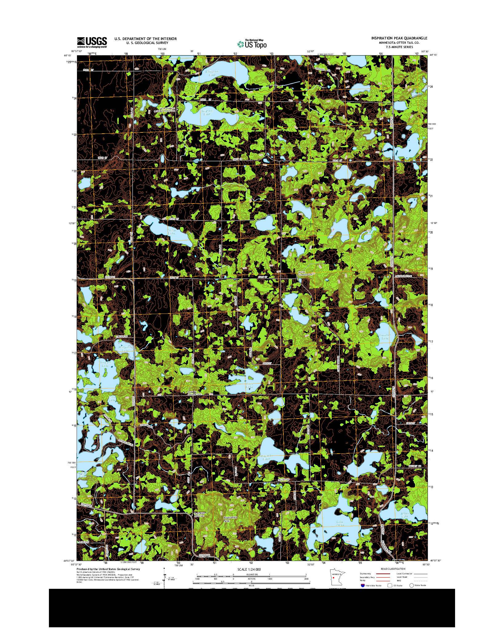 USGS US TOPO 7.5-MINUTE MAP FOR INSPIRATION PEAK, MN 2013