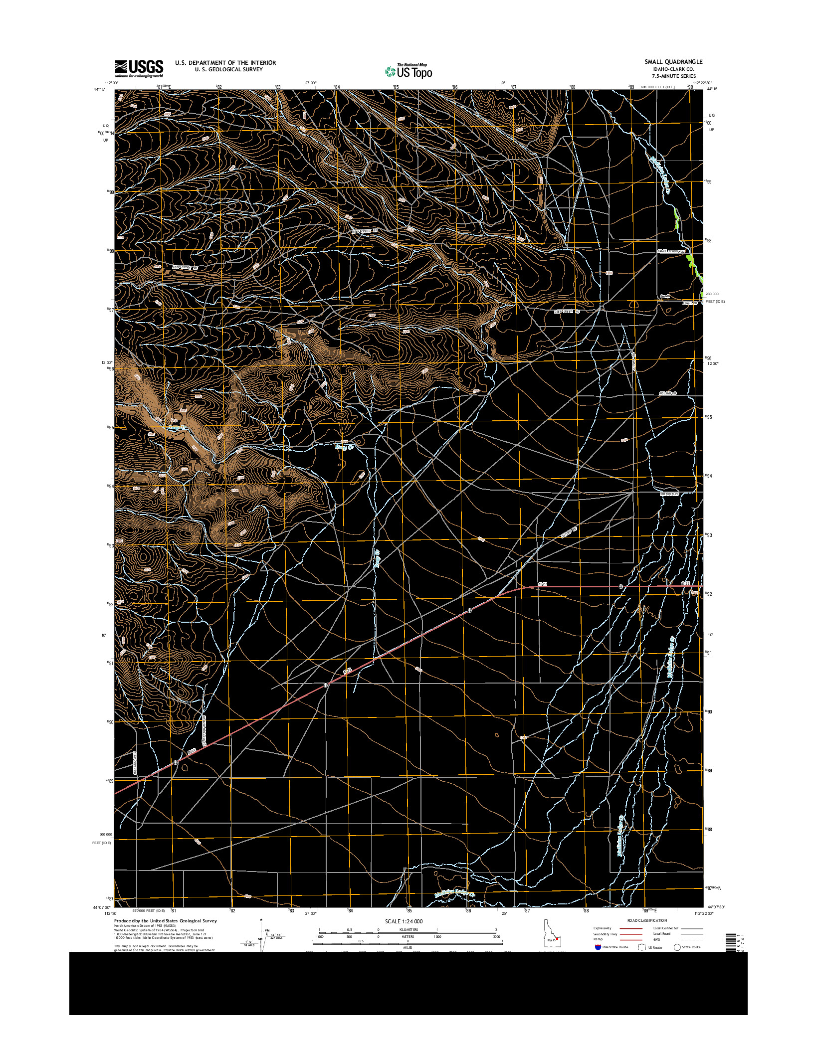 USGS US TOPO 7.5-MINUTE MAP FOR SMALL, ID 2013