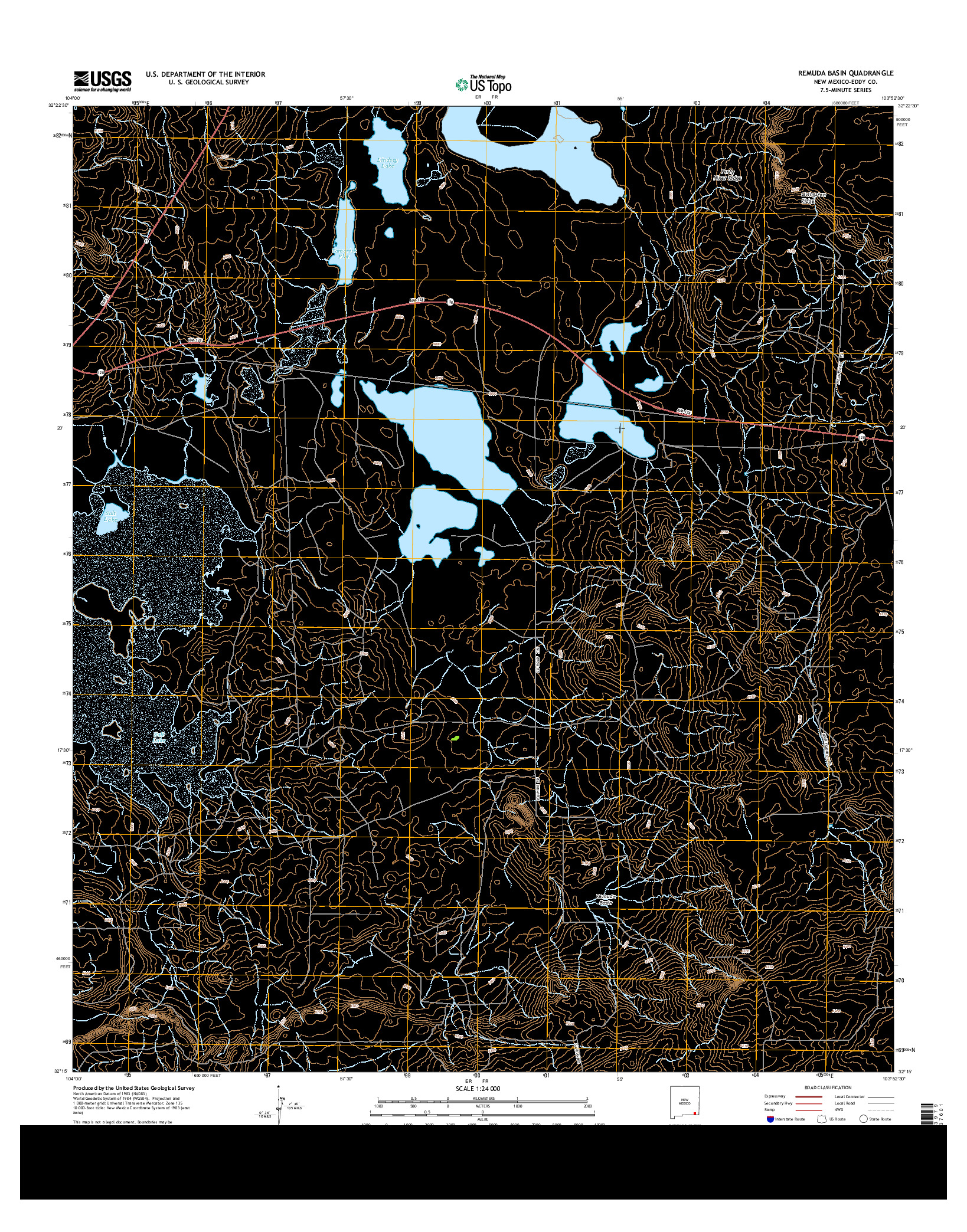 USGS US TOPO 7.5-MINUTE MAP FOR REMUDA BASIN, NM 2013