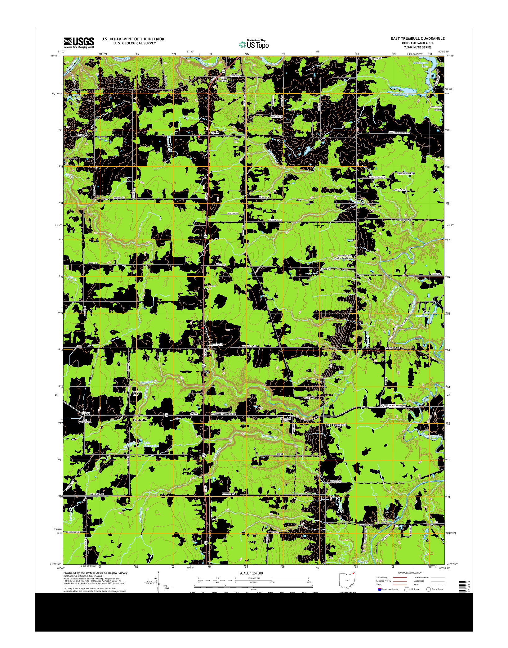 USGS US TOPO 7.5-MINUTE MAP FOR EAST TRUMBULL, OH 2013