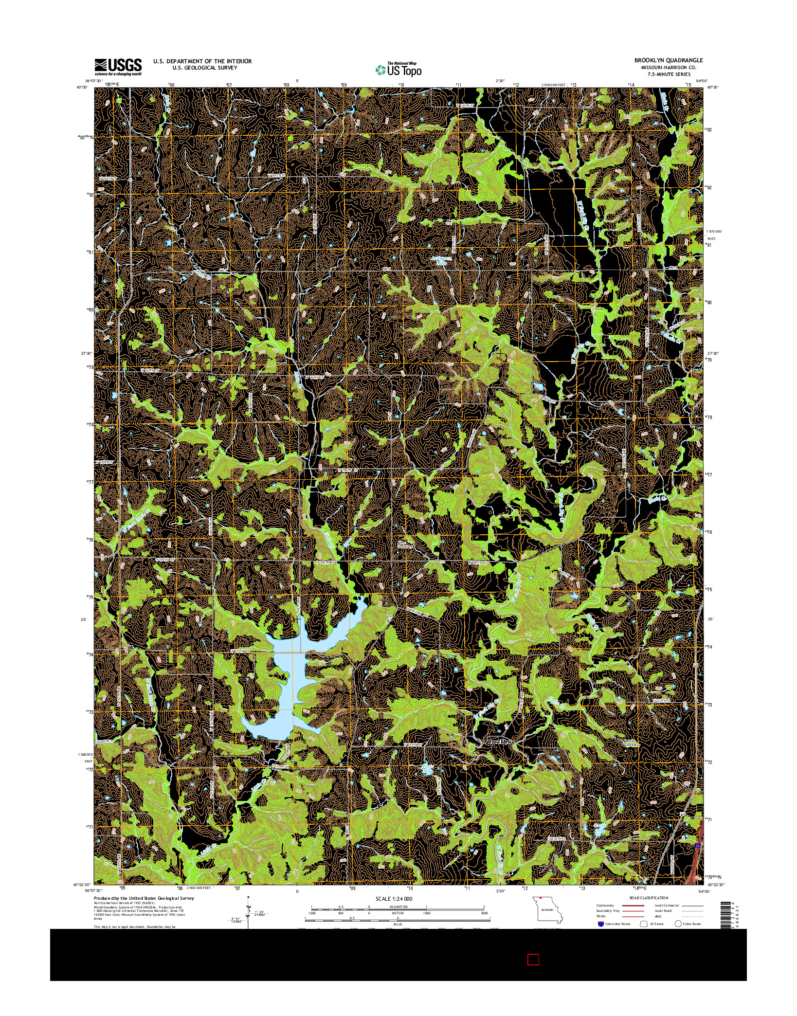 USGS US TOPO 7.5-MINUTE MAP FOR BROOKLYN, MO 2014