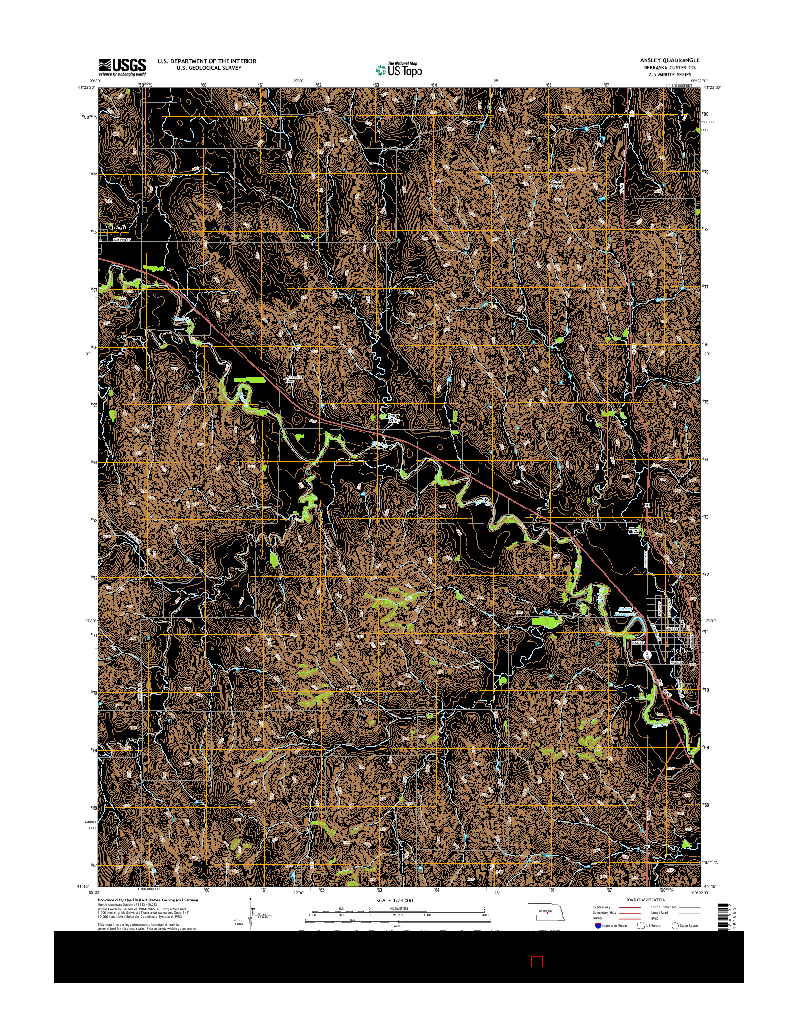 USGS US TOPO 7.5-MINUTE MAP FOR ANSLEY, NE 2014