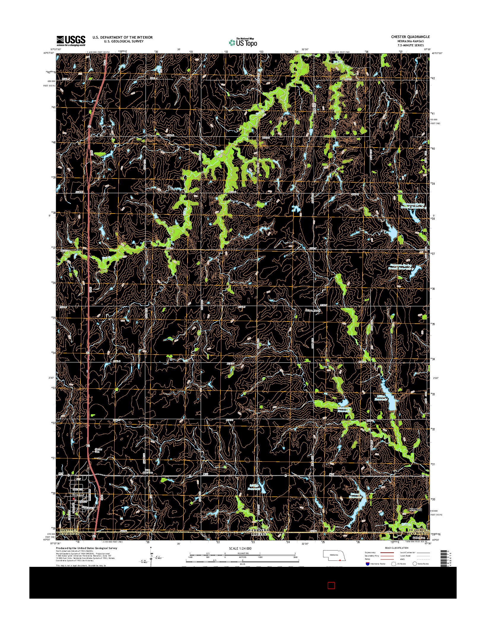 USGS US TOPO 7.5-MINUTE MAP FOR CHESTER, NE-KS 2014