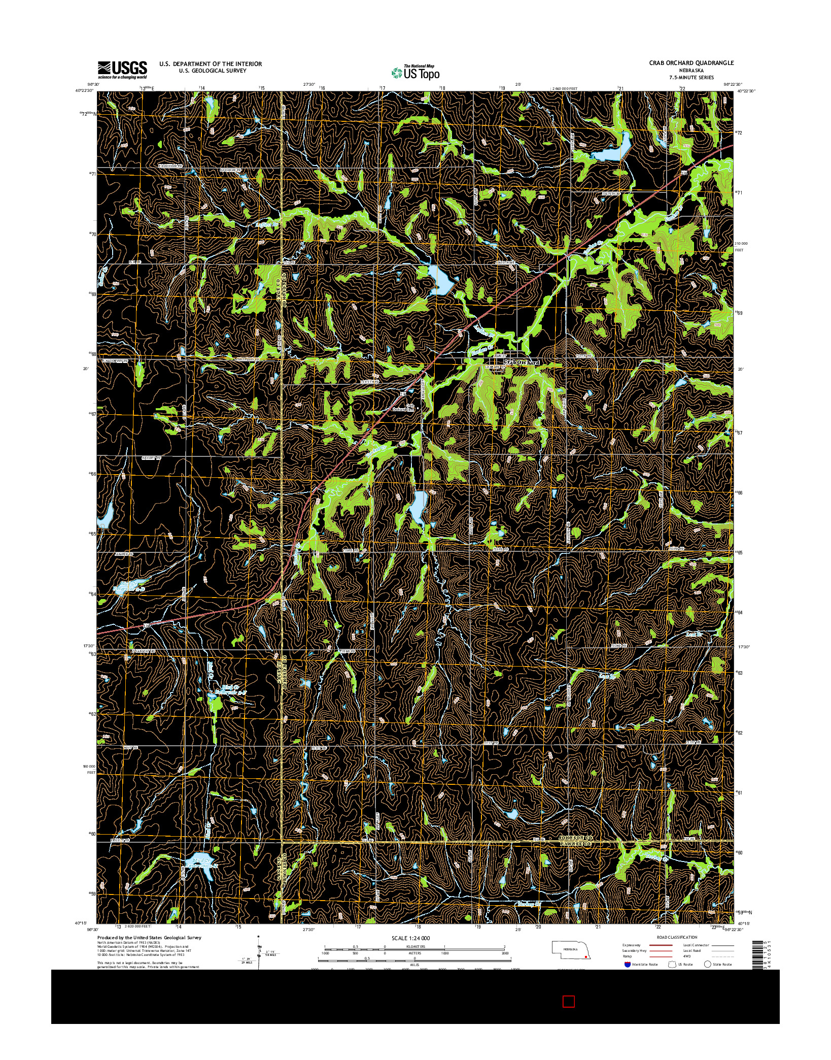 USGS US TOPO 7.5-MINUTE MAP FOR CRAB ORCHARD, NE 2014