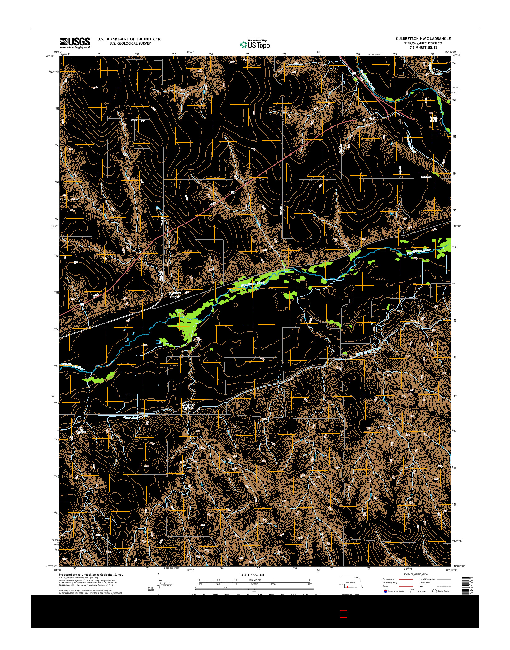 USGS US TOPO 7.5-MINUTE MAP FOR CULBERTSON NW, NE 2014