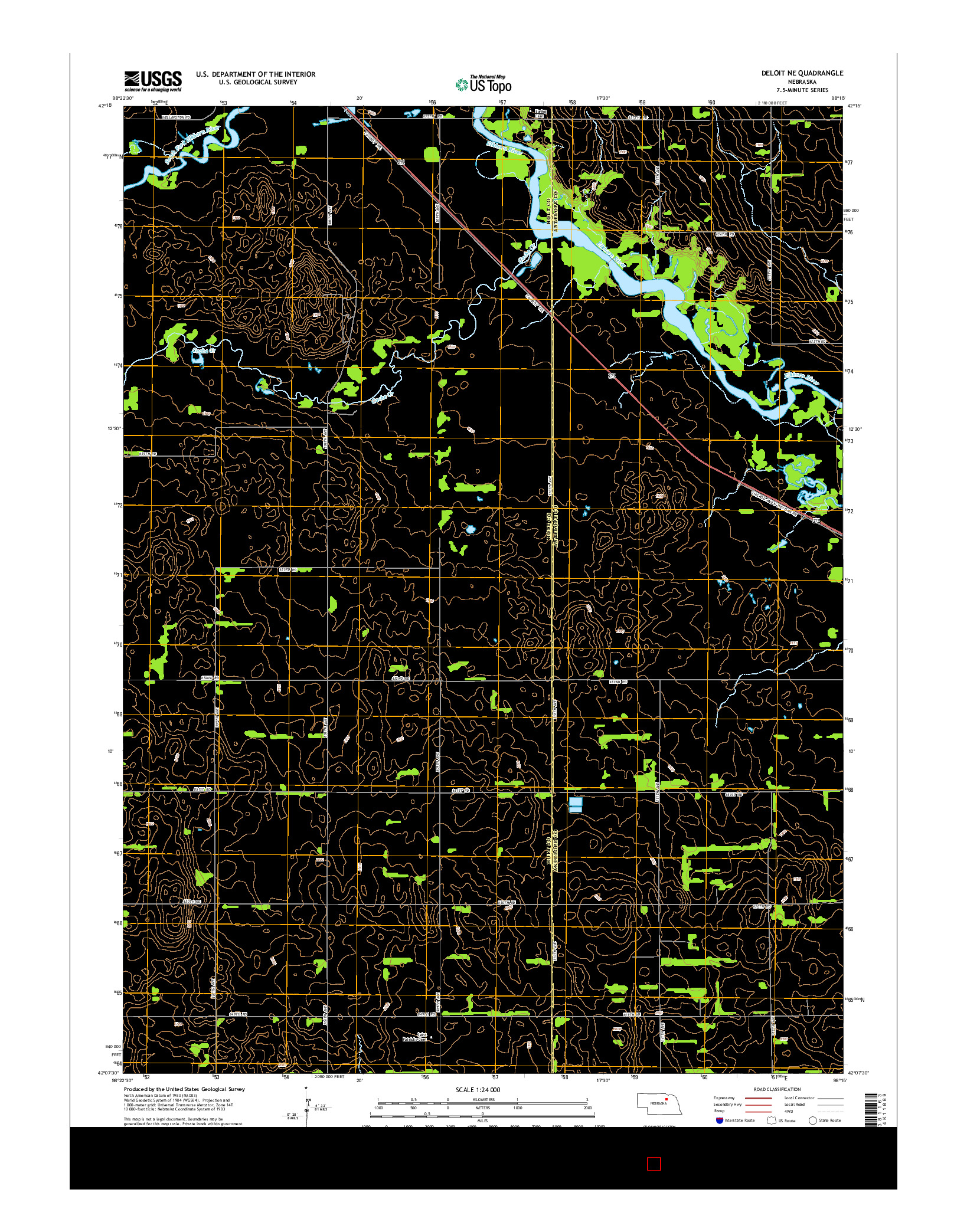 USGS US TOPO 7.5-MINUTE MAP FOR DELOIT NE, NE 2014