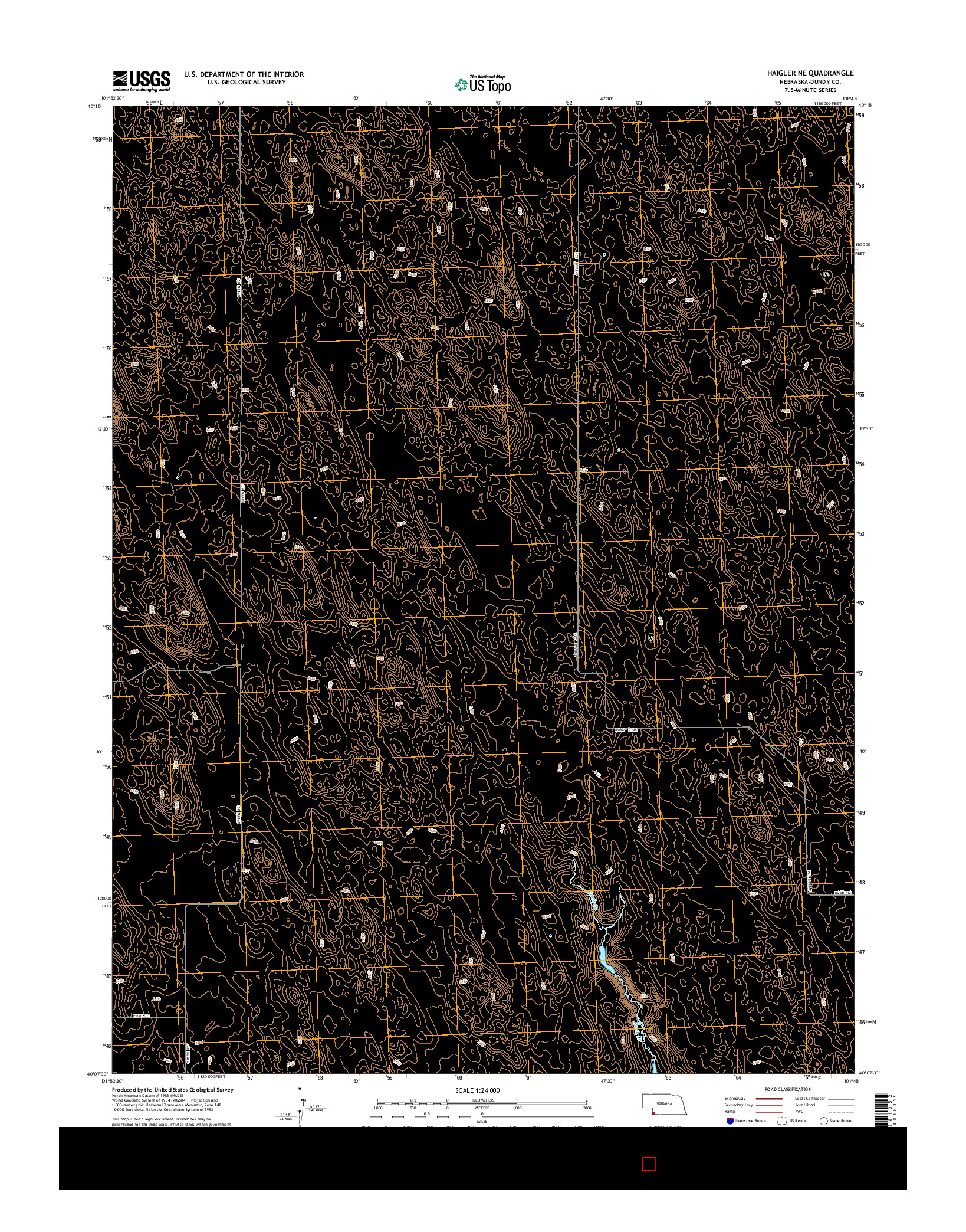 USGS US TOPO 7.5-MINUTE MAP FOR HAIGLER NE, NE 2014