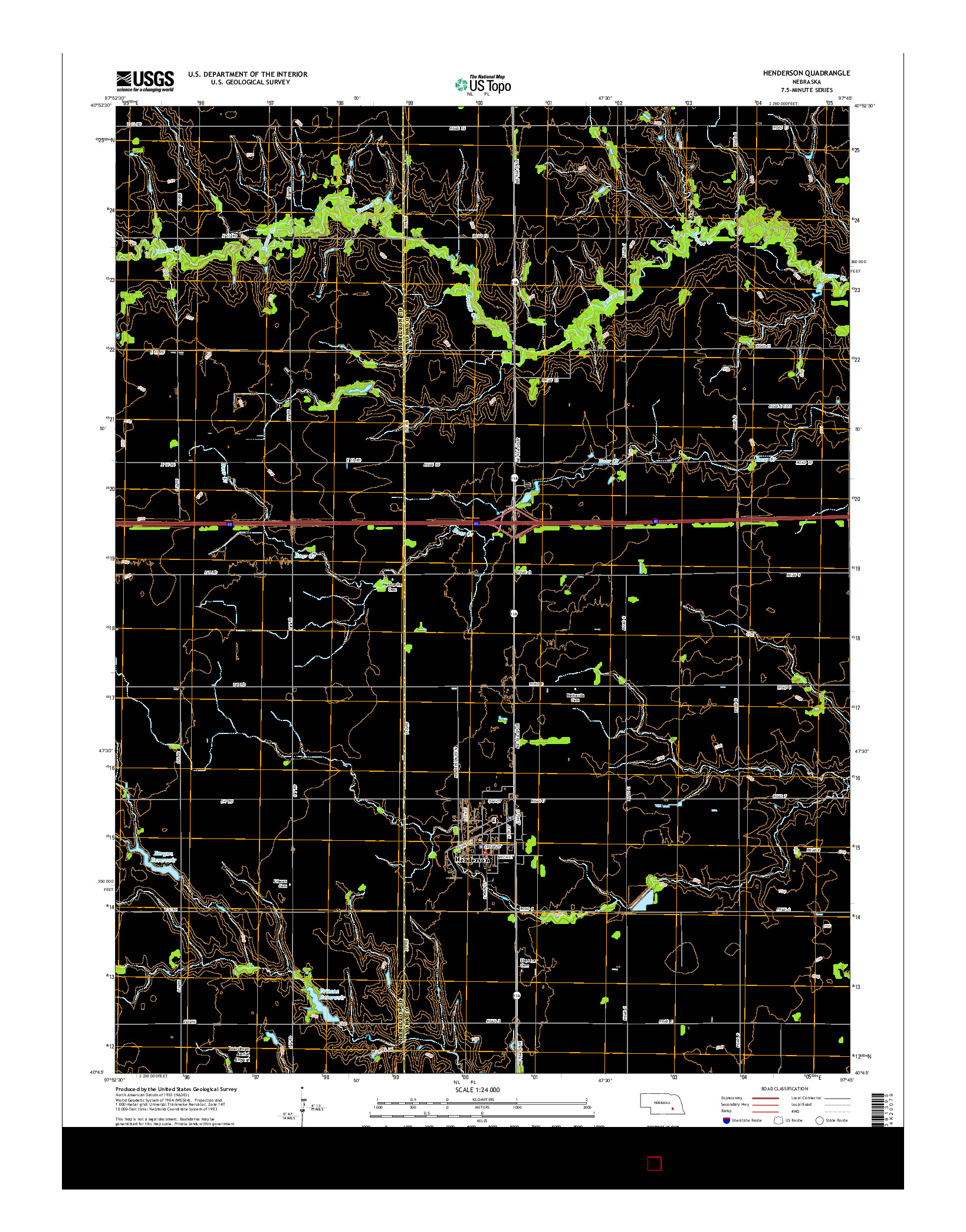 USGS US TOPO 7.5-MINUTE MAP FOR HENDERSON, NE 2014