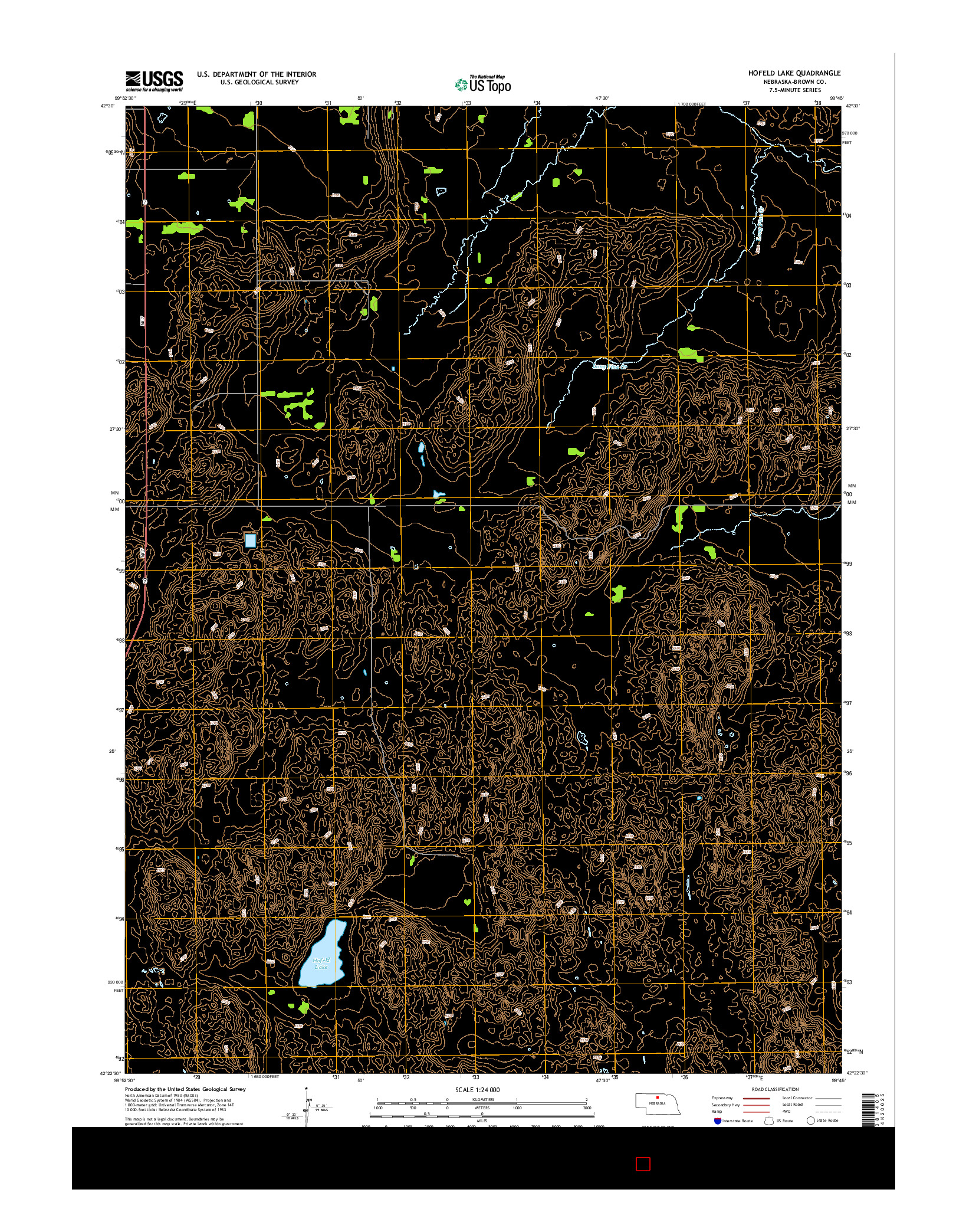 USGS US TOPO 7.5-MINUTE MAP FOR HOFELD LAKE, NE 2014