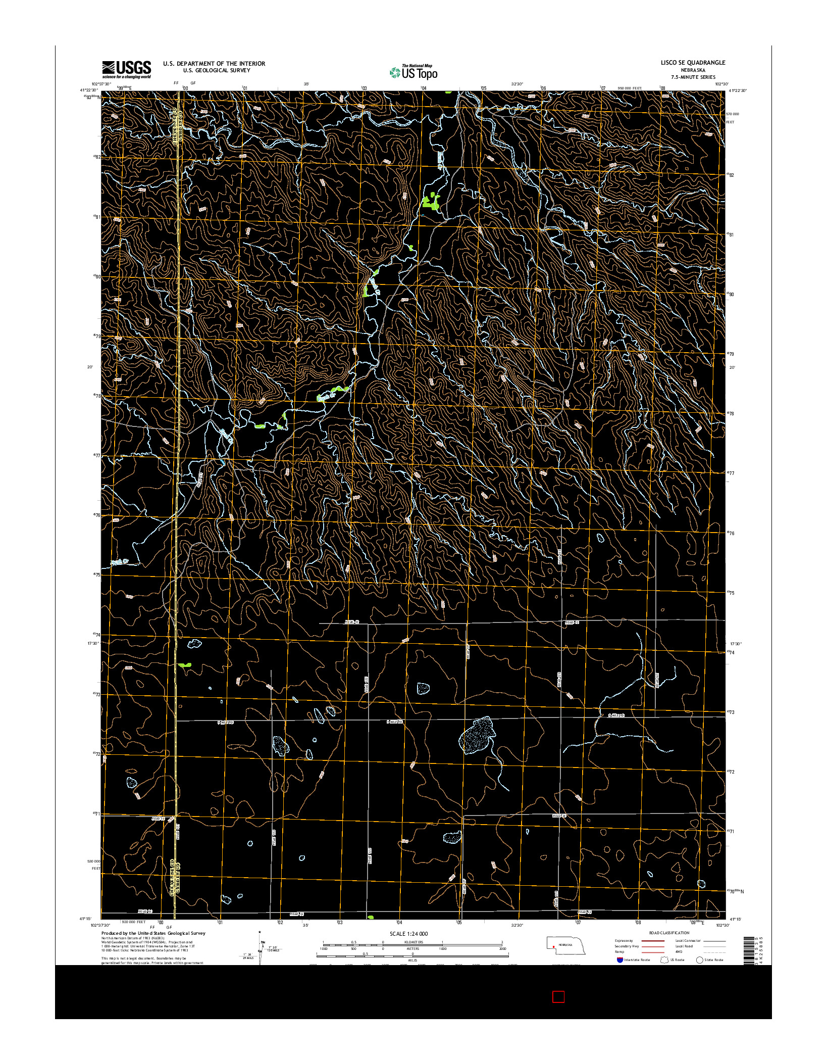 USGS US TOPO 7.5-MINUTE MAP FOR LISCO SE, NE 2014