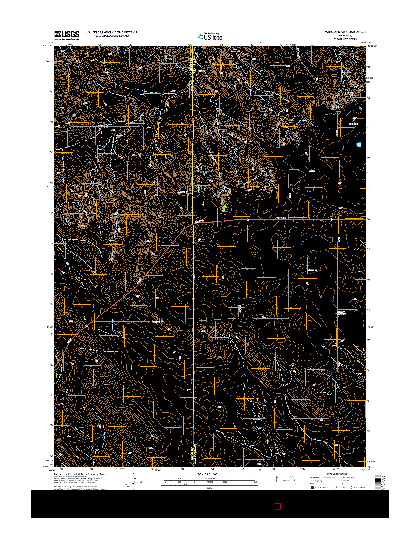 USGS US TOPO 7.5-MINUTE MAP FOR MARSLAND SW, NE 2014