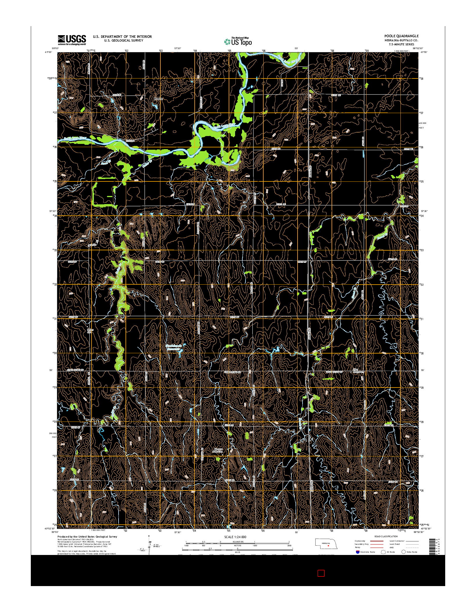 USGS US TOPO 7.5-MINUTE MAP FOR POOLE, NE 2014