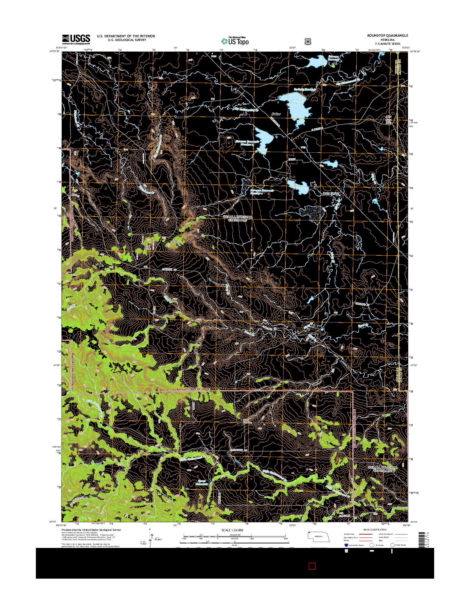 USGS US TOPO 7.5-MINUTE MAP FOR ROUNDTOP, NE 2014