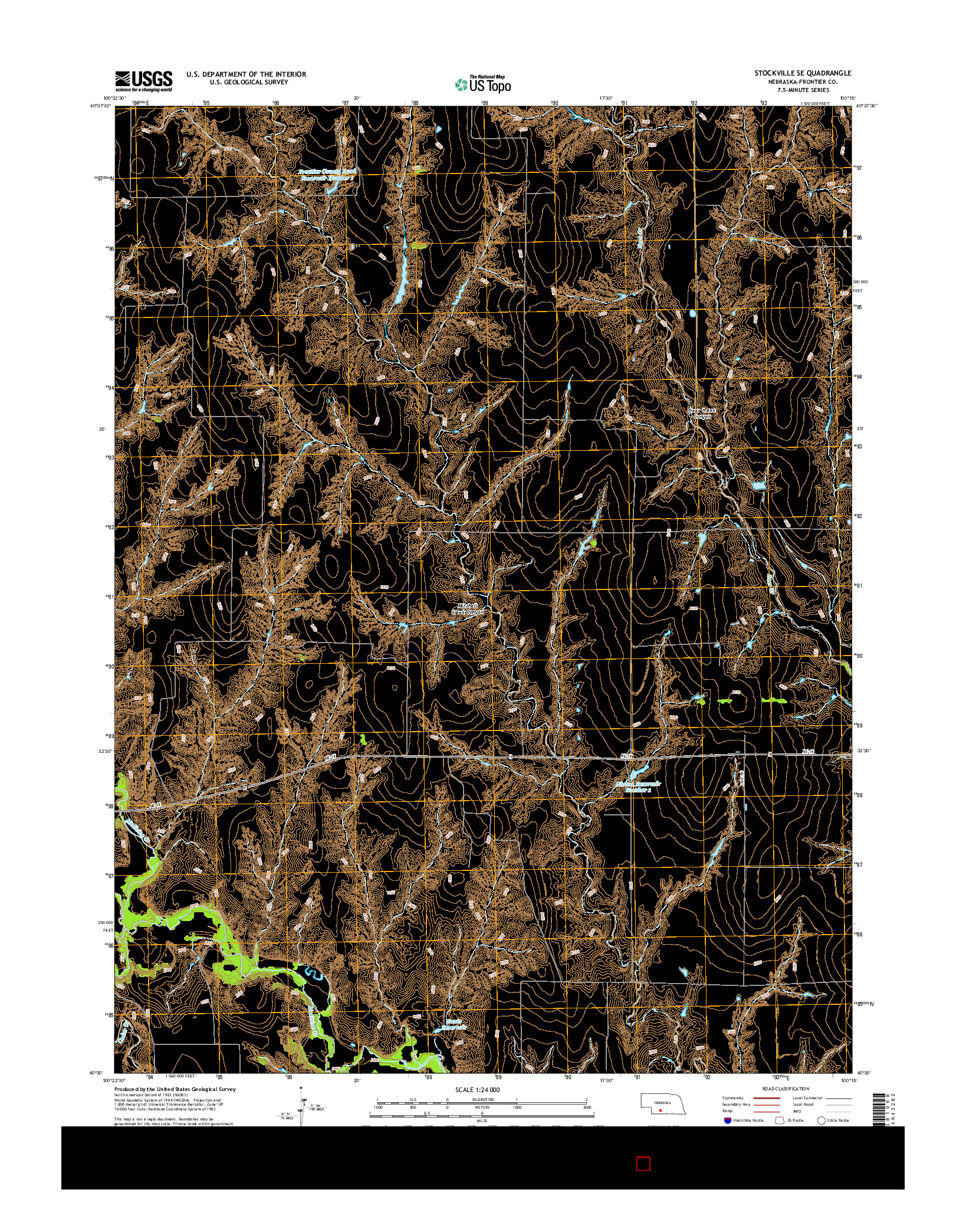 USGS US TOPO 7.5-MINUTE MAP FOR STOCKVILLE SE, NE 2014