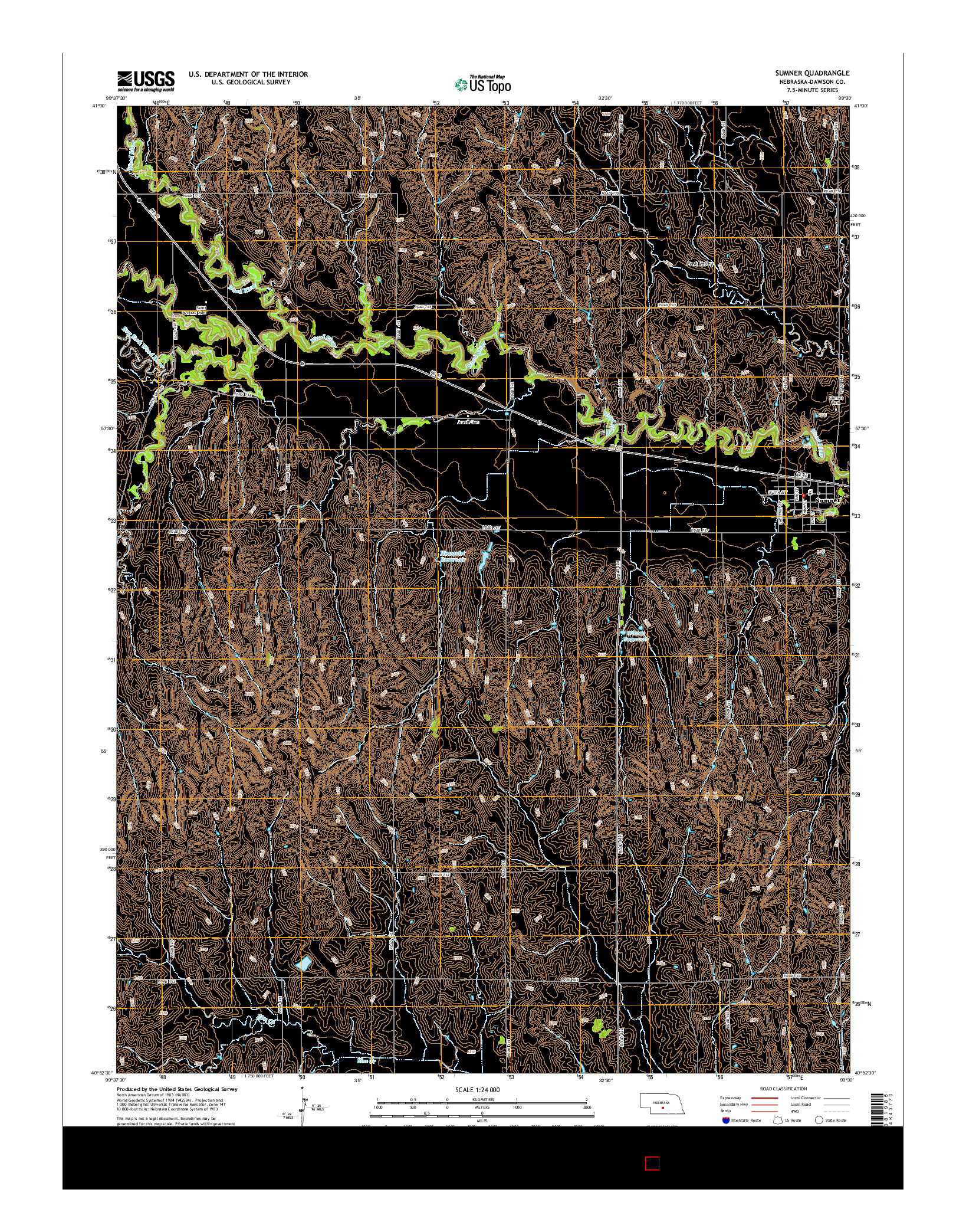 USGS US TOPO 7.5-MINUTE MAP FOR SUMNER, NE 2014