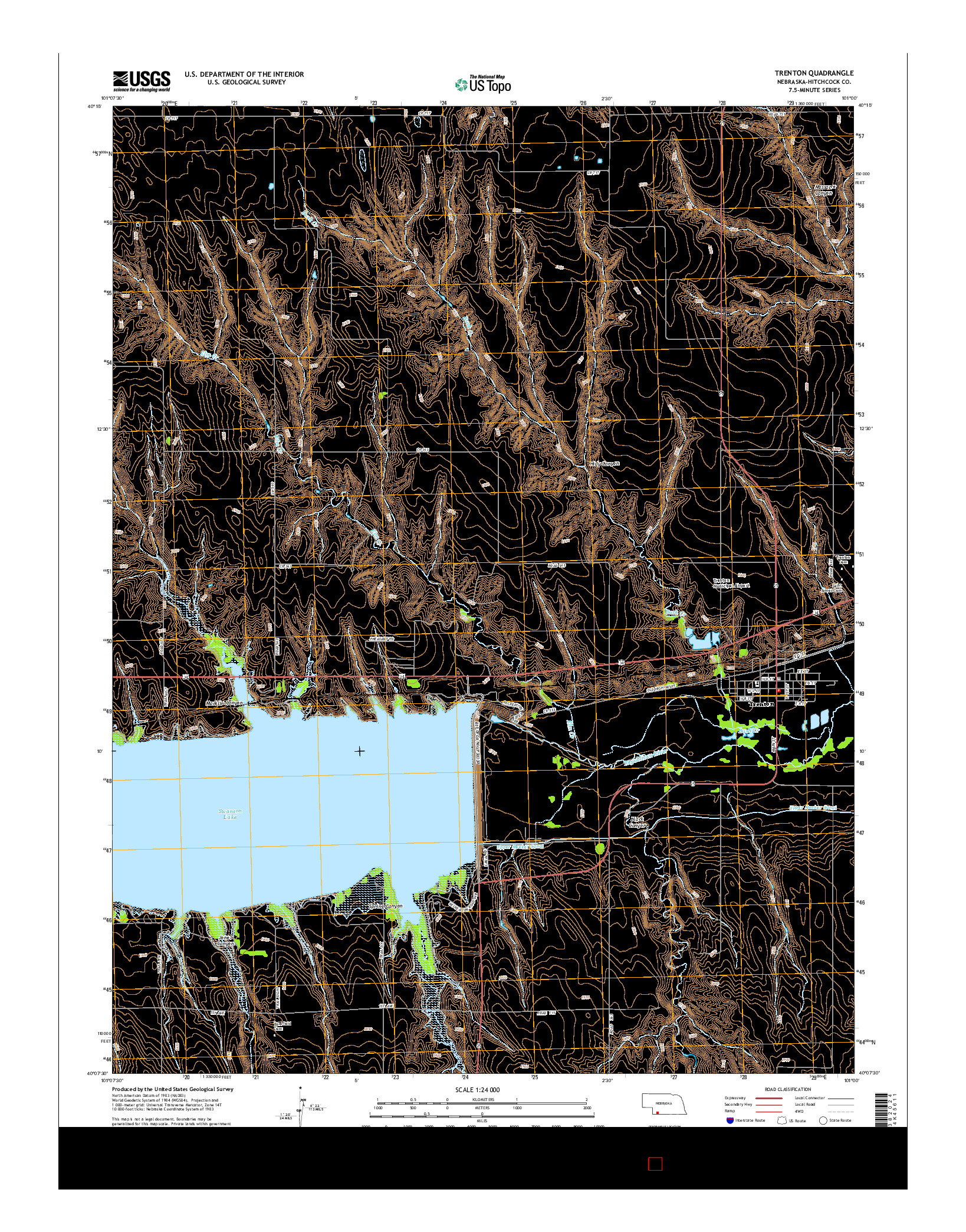 USGS US TOPO 7.5-MINUTE MAP FOR TRENTON, NE 2014