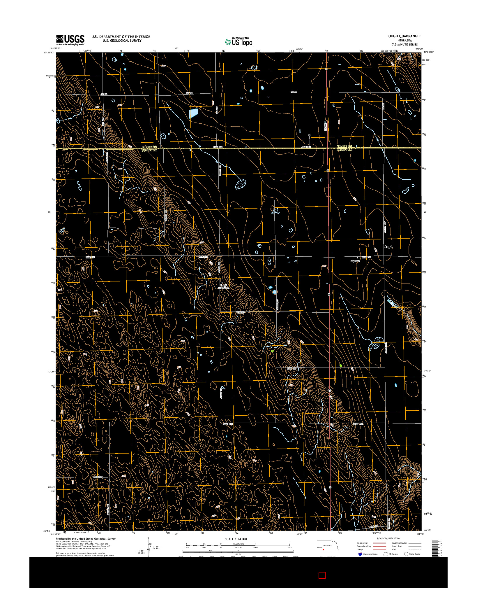 USGS US TOPO 7.5-MINUTE MAP FOR OUGH, NE 2014