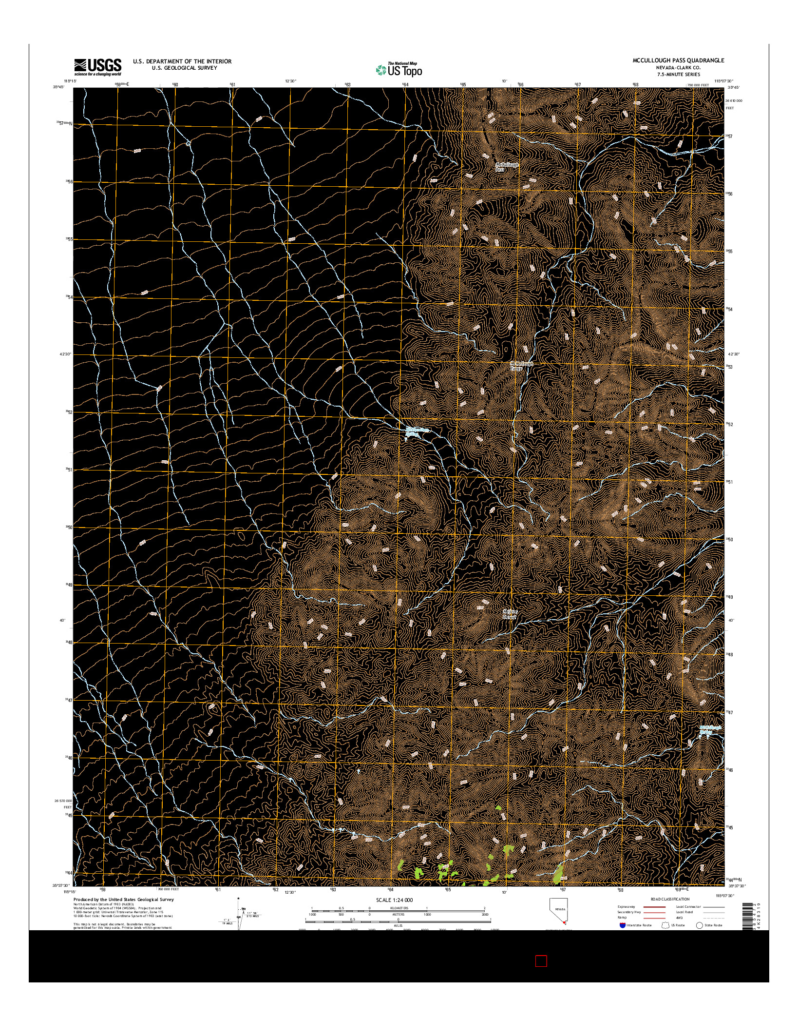 USGS US TOPO 7.5-MINUTE MAP FOR MCCULLOUGH PASS, NV 2014