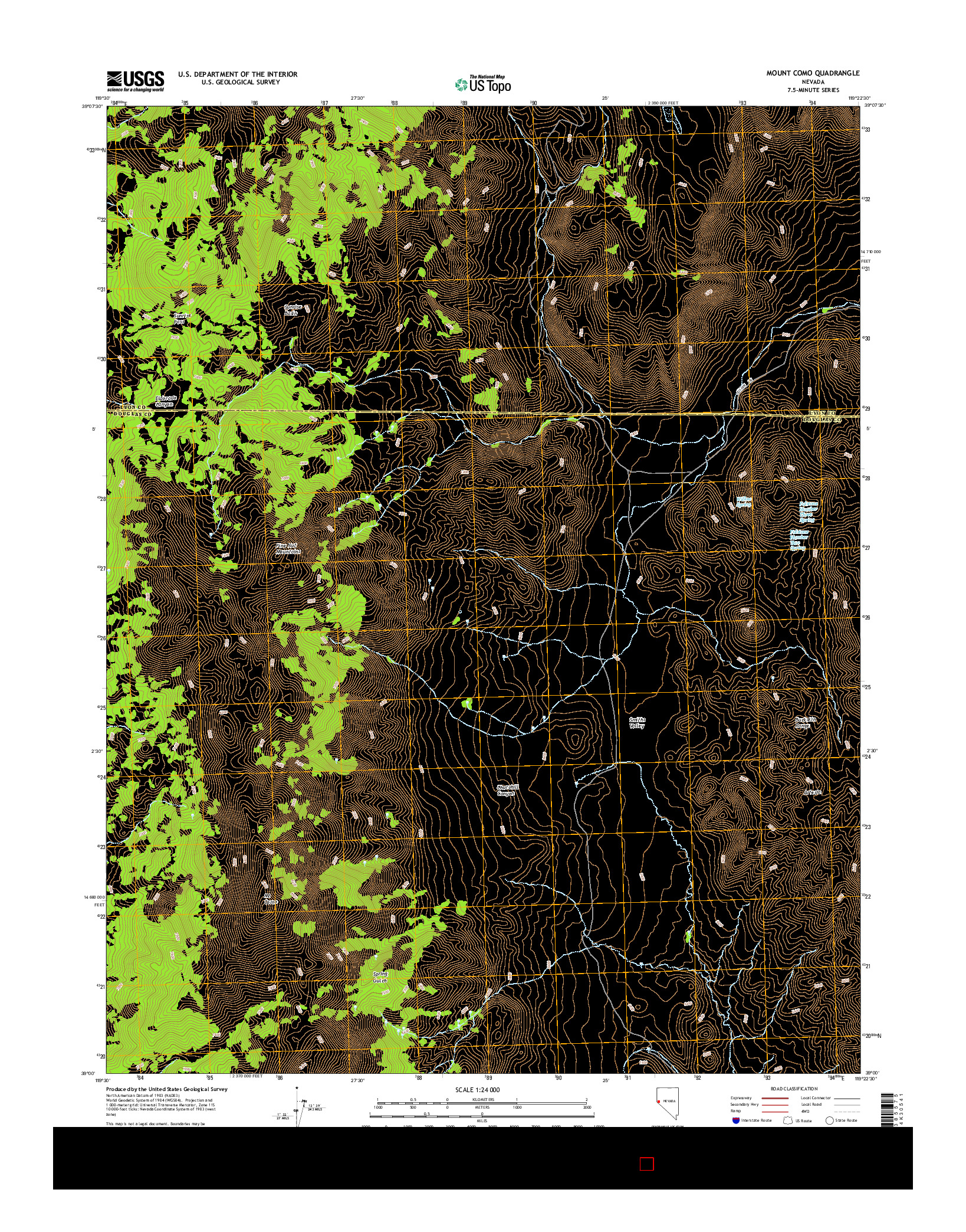 USGS US TOPO 7.5-MINUTE MAP FOR MOUNT COMO, NV 2014