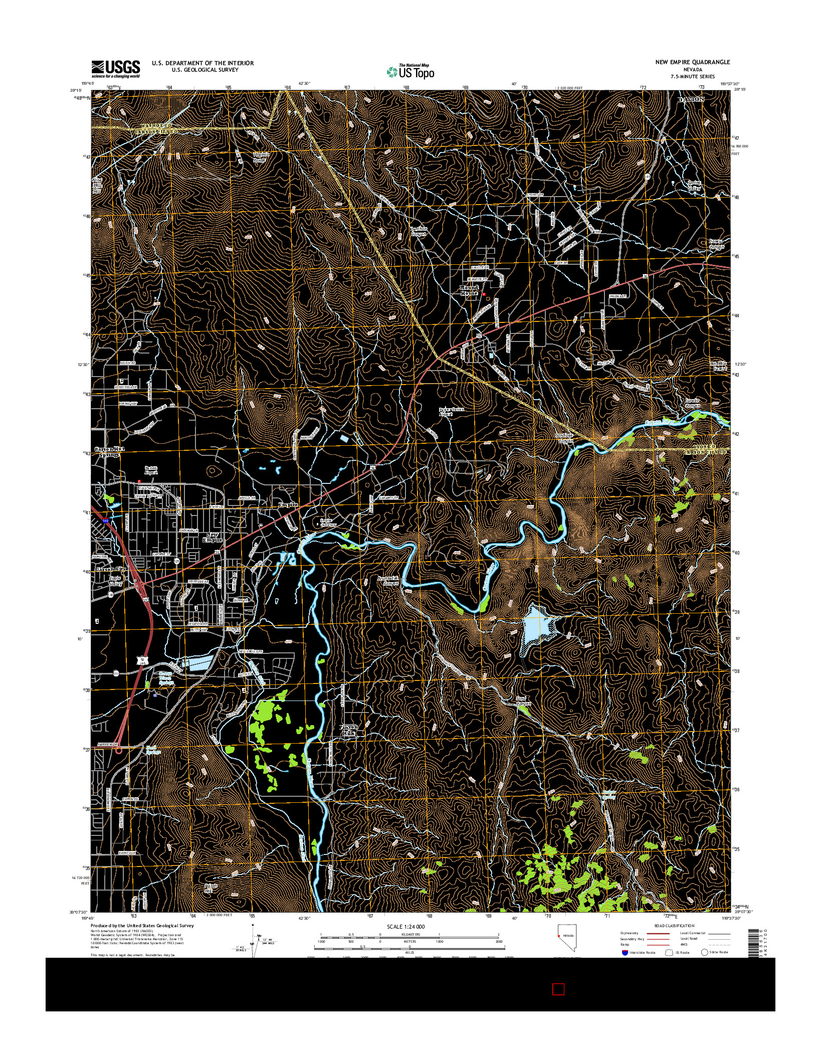 USGS US TOPO 7.5-MINUTE MAP FOR NEW EMPIRE, NV 2014